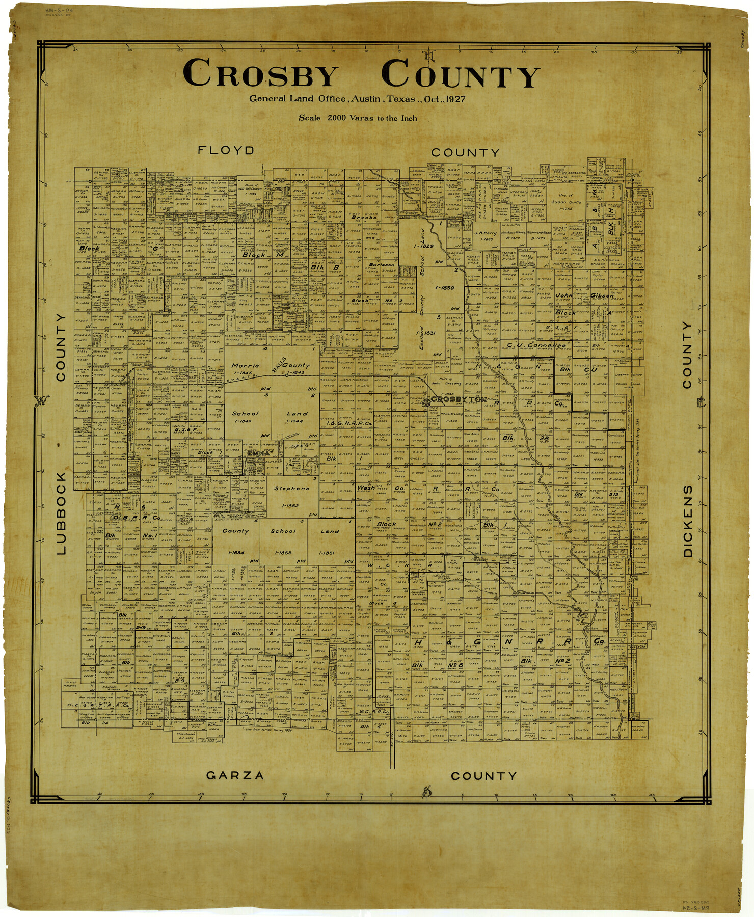 4925, Crosby County, General Map Collection