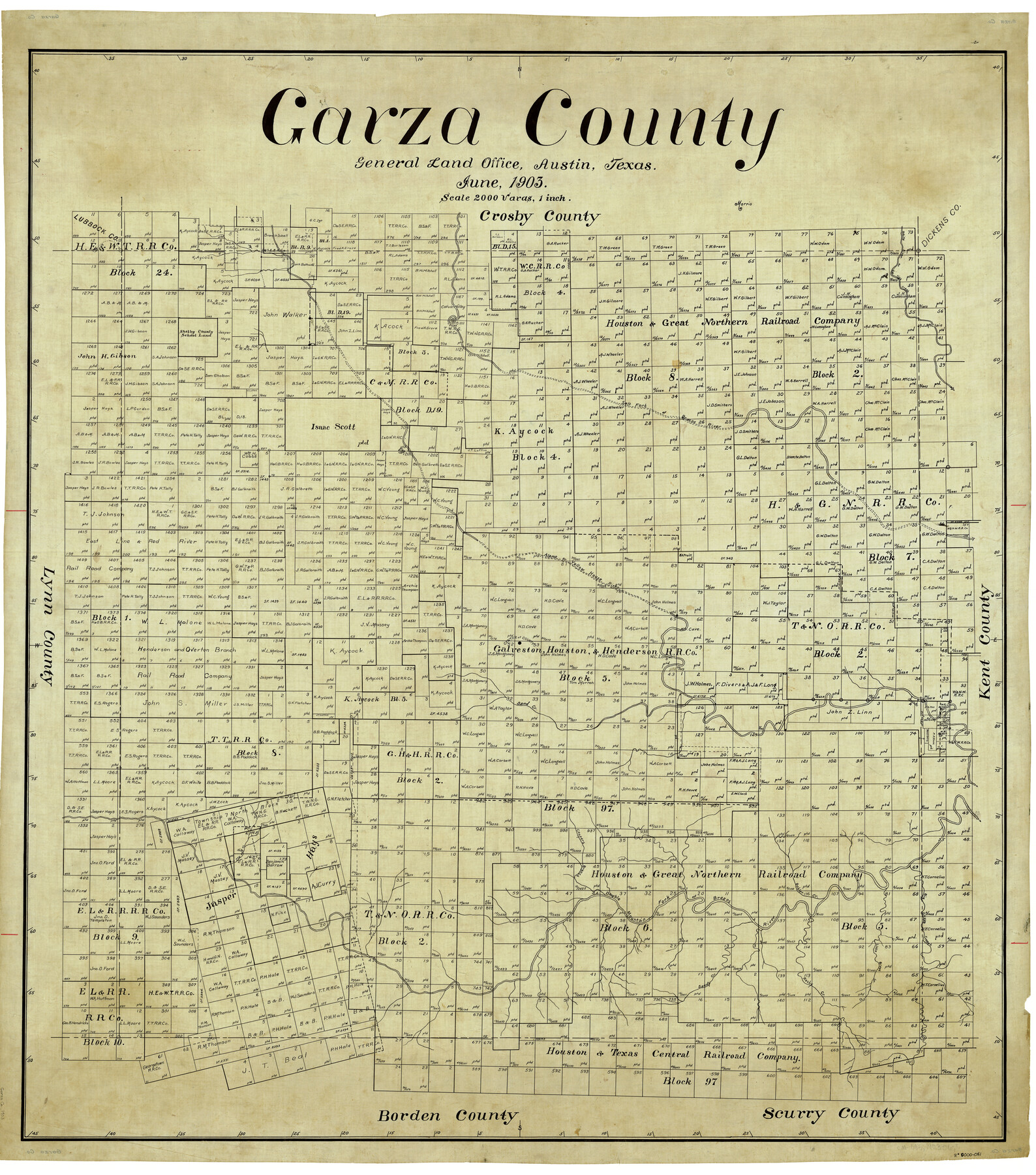 4955, Garza County, General Map Collection