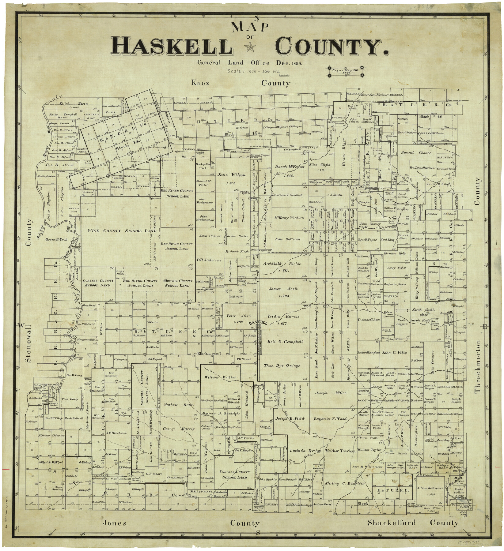 4974, Map of Haskell County, General Map Collection