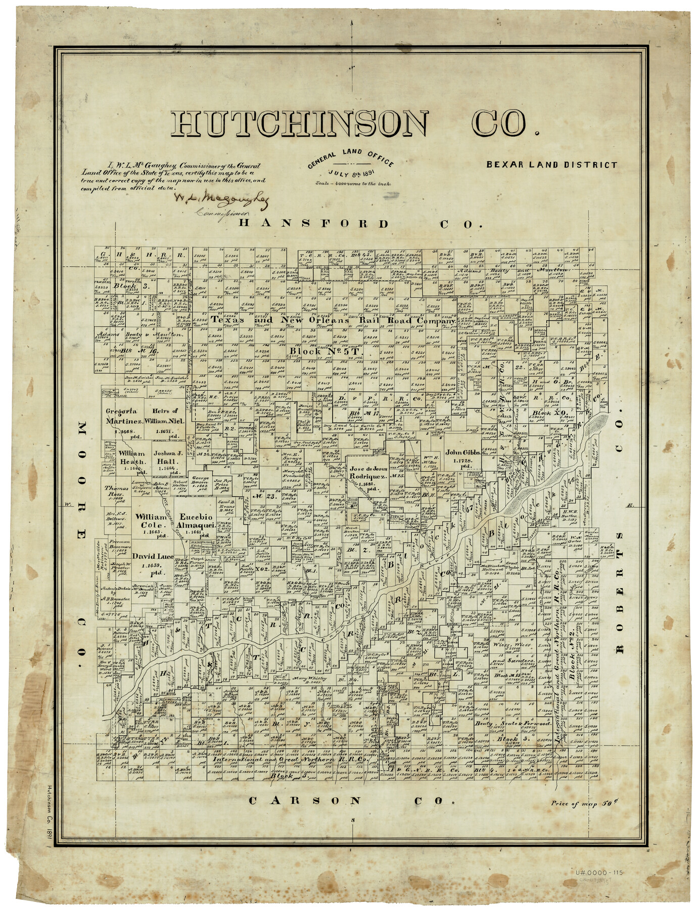 4986, Hutchinson Co., General Map Collection