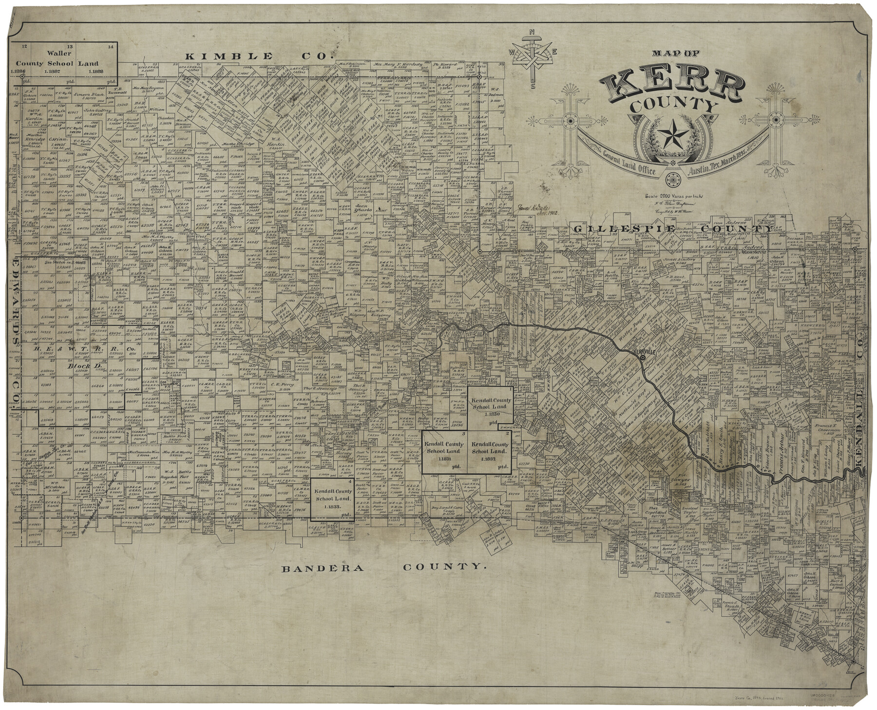 5002, Map of Kerr County, General Map Collection