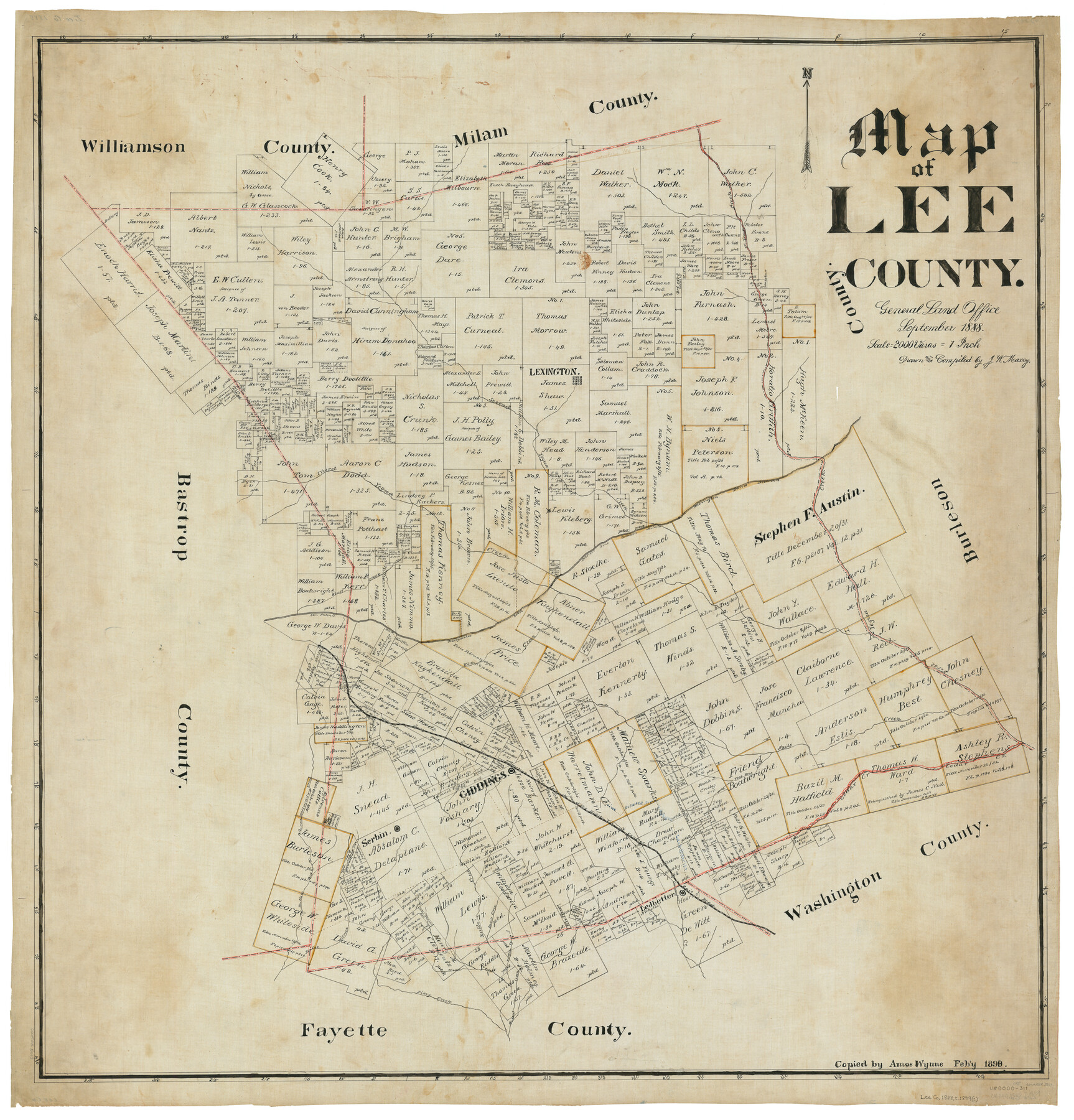 5013, Map of Lee County, General Map Collection
