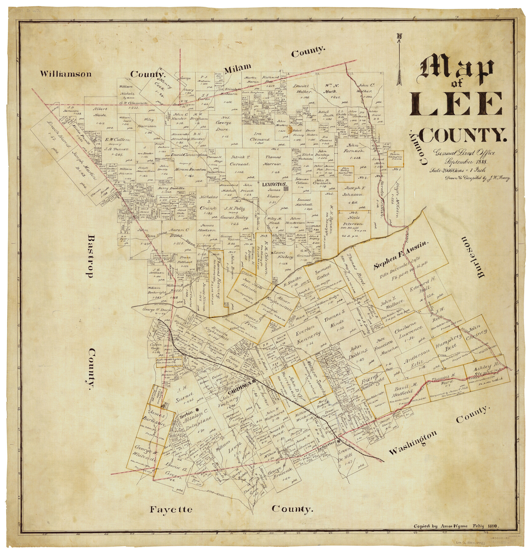 5013, Map of Lee County, General Map Collection