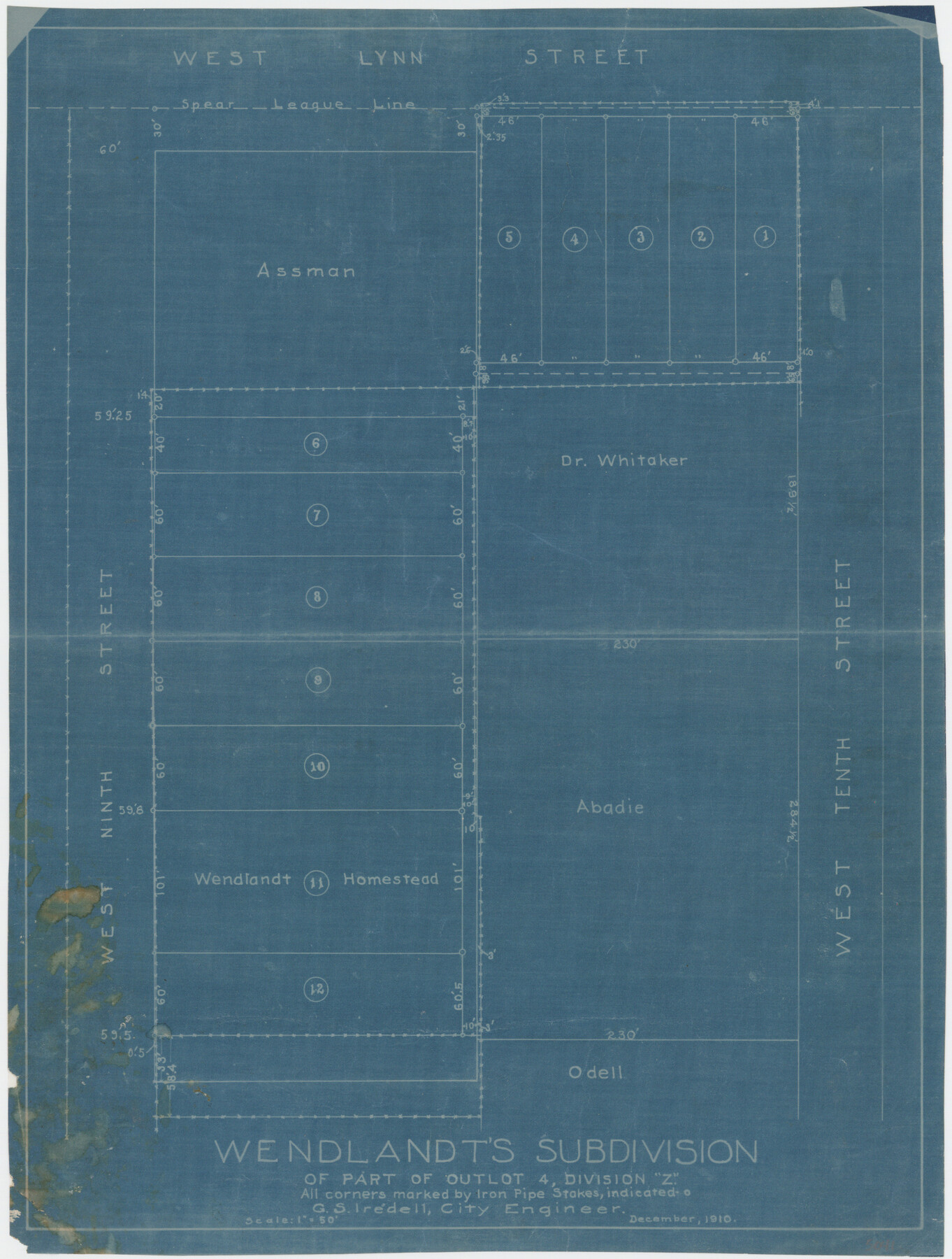 5041, Wendlandt's Subdivision of part of Outlot 4, Division "Z", Maddox Collection