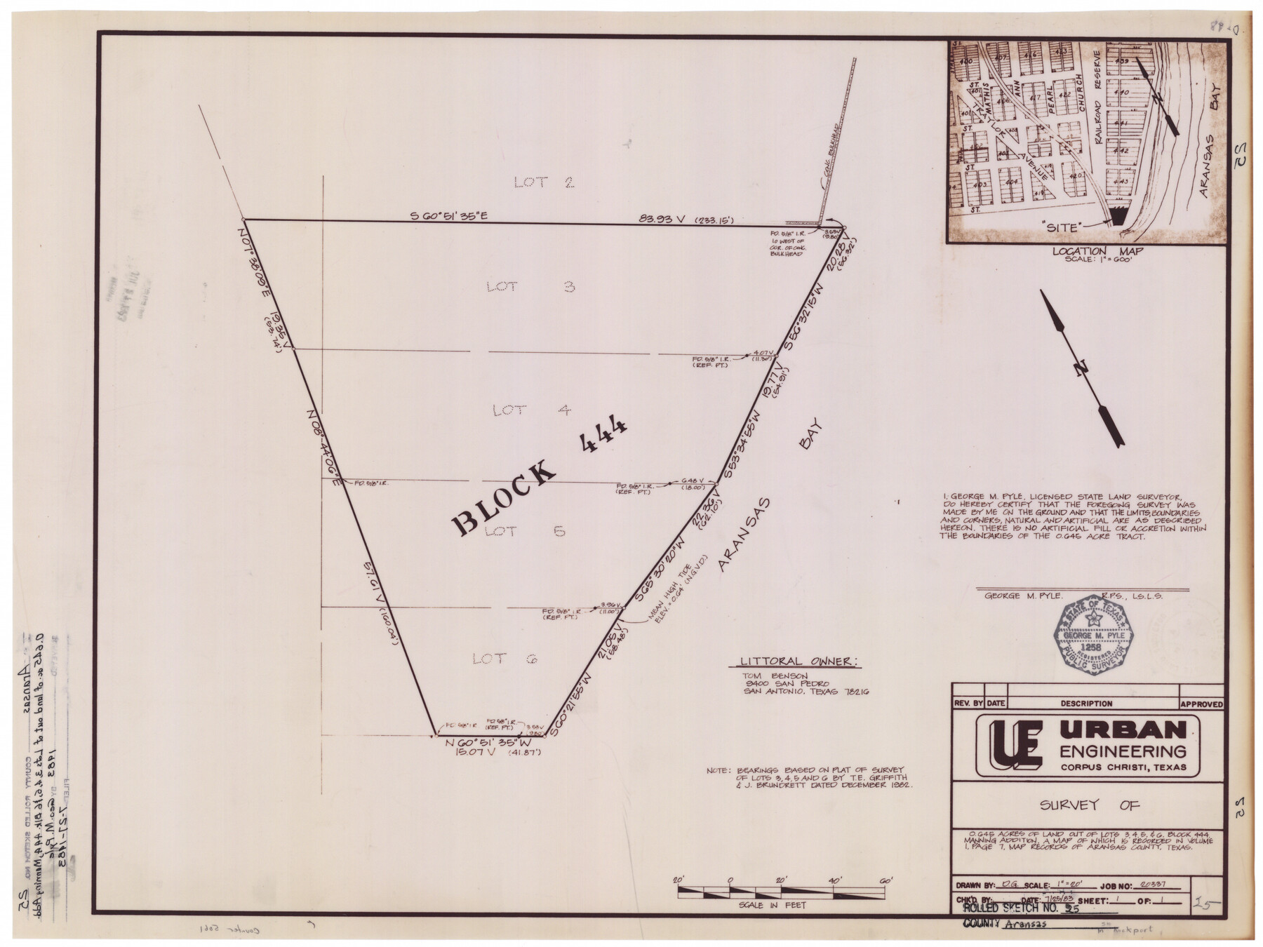 5061, Aransas County Rolled Sketch 25, General Map Collection