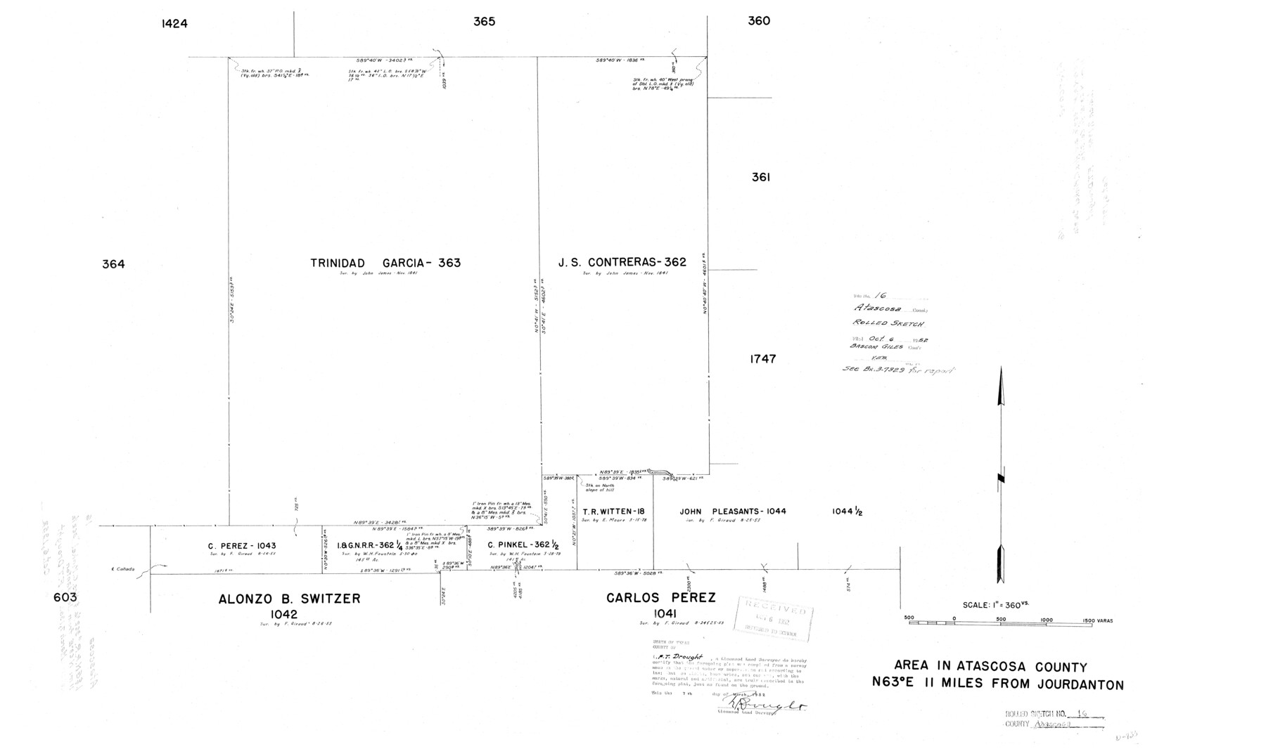 5096, Atascosa County Rolled Sketch 16, General Map Collection