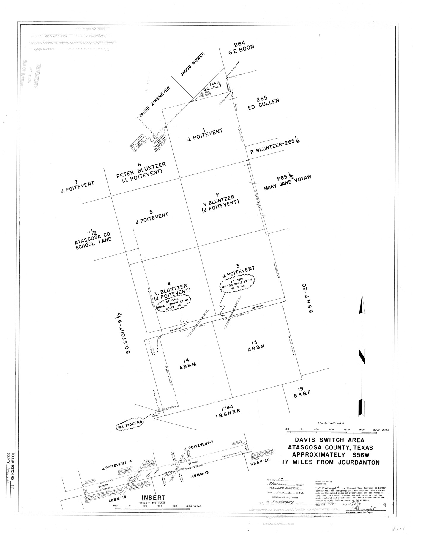 5097, Atascosa County Rolled Sketch 17, General Map Collection