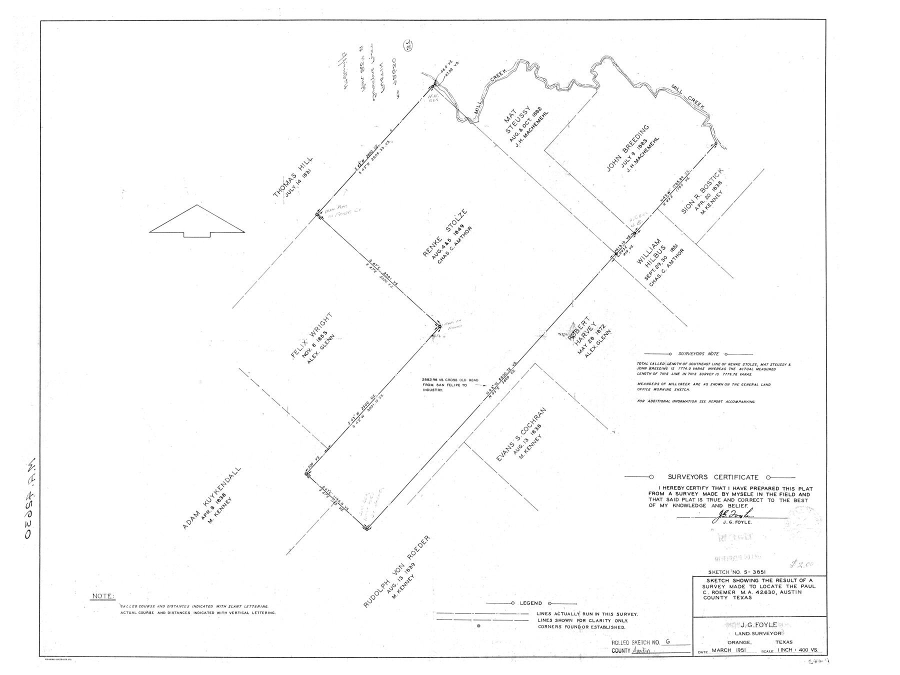 5108, Austin County Rolled Sketch 6, General Map Collection