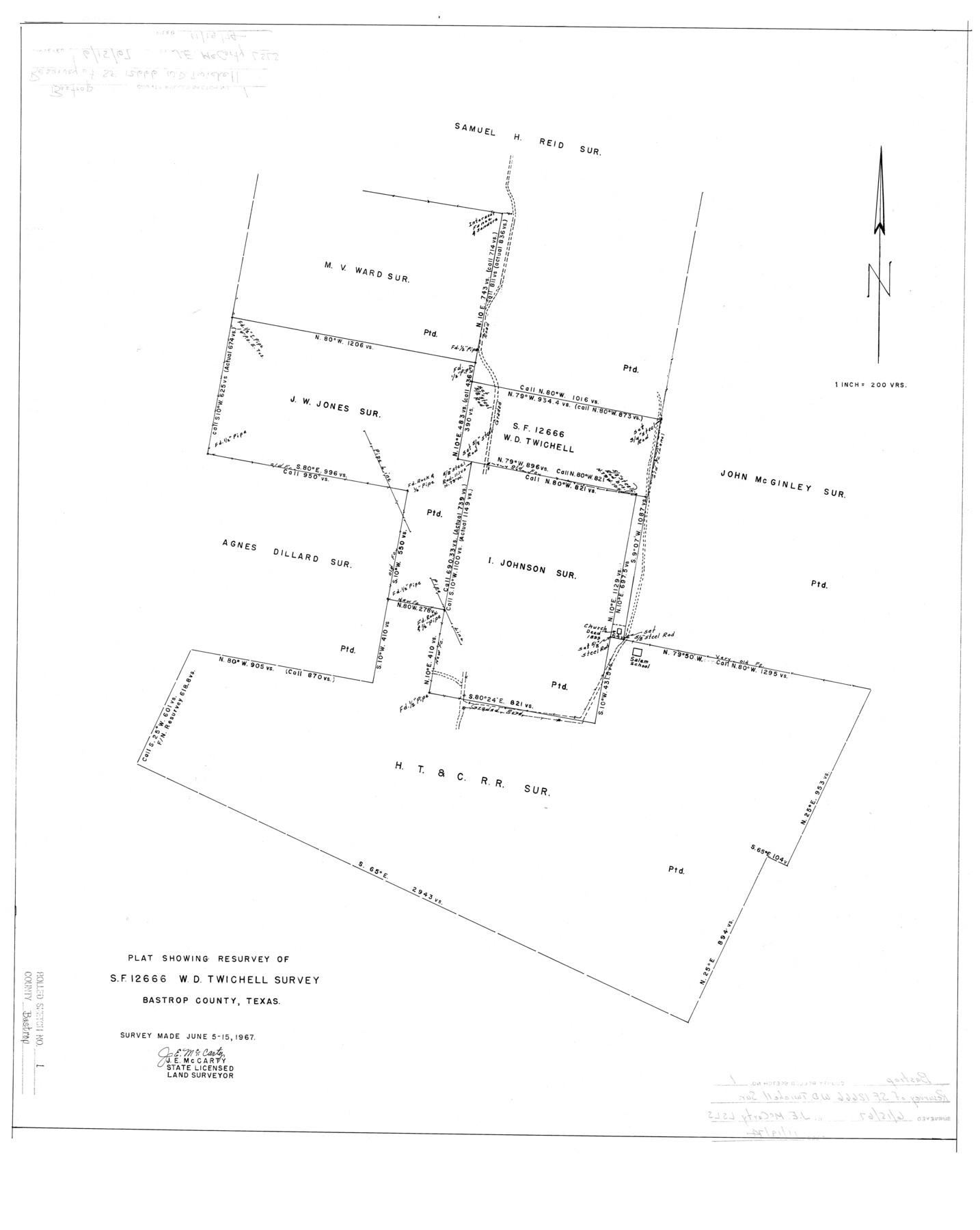 5121, Bastrop County Rolled Sketch 1, General Map Collection