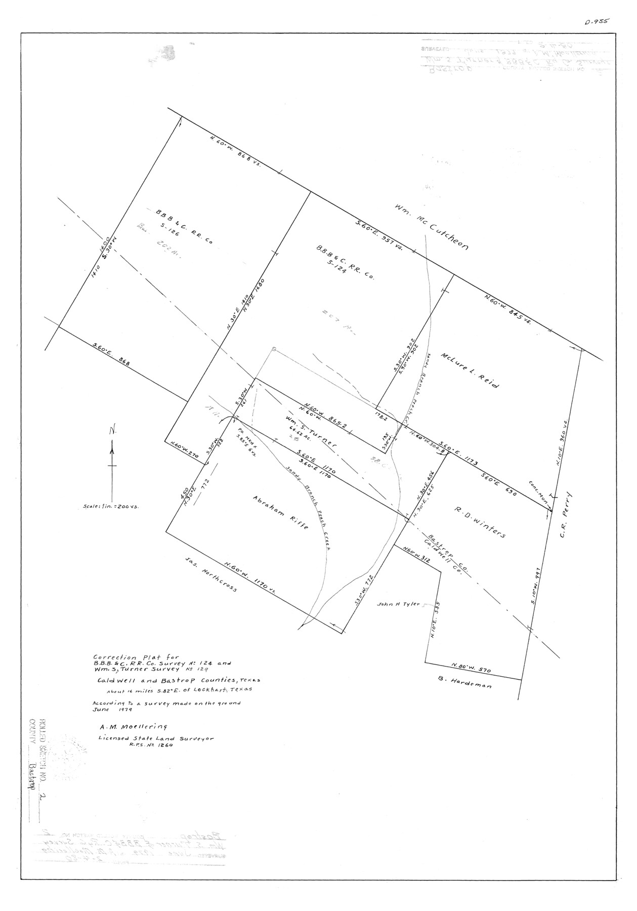 5123, Bastrop County Rolled Sketch 2, General Map Collection