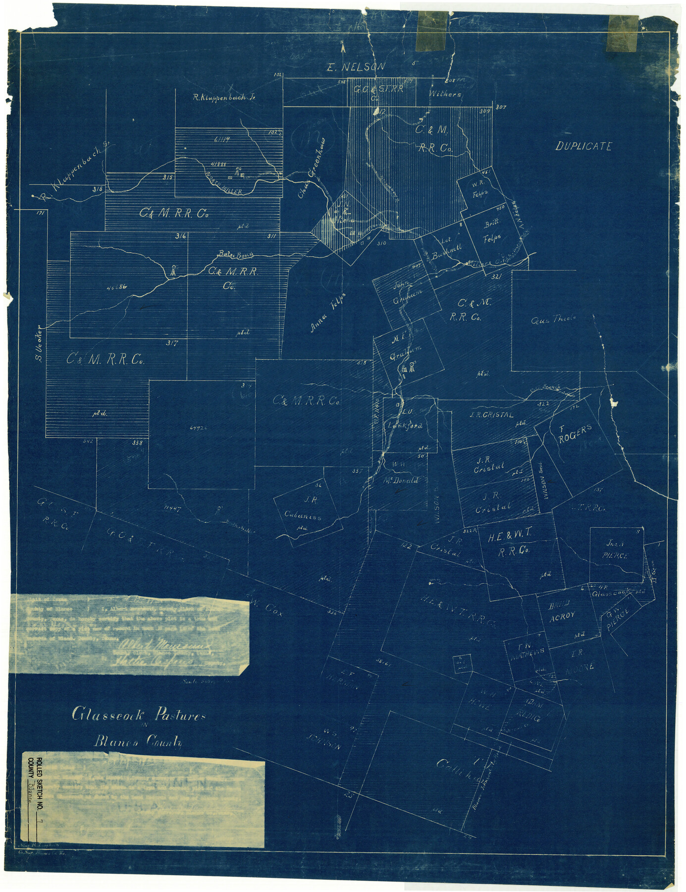 5144, Blanco County Rolled Sketch 7, General Map Collection