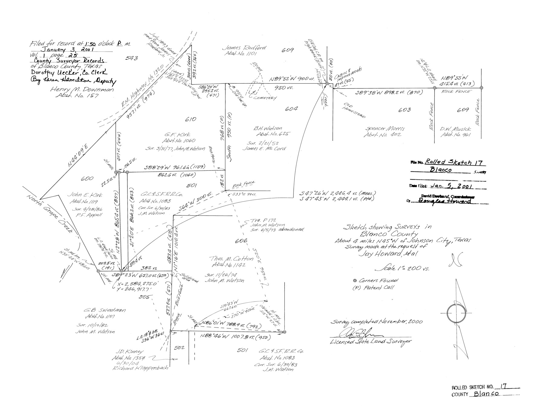 5153, Blanco County Rolled Sketch 17, General Map Collection