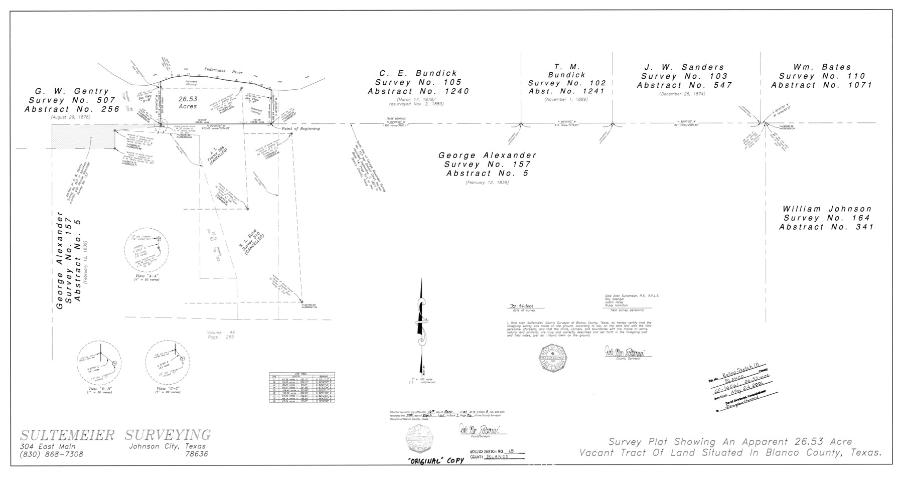 5154, Blanco County Rolled Sketch 18, General Map Collection