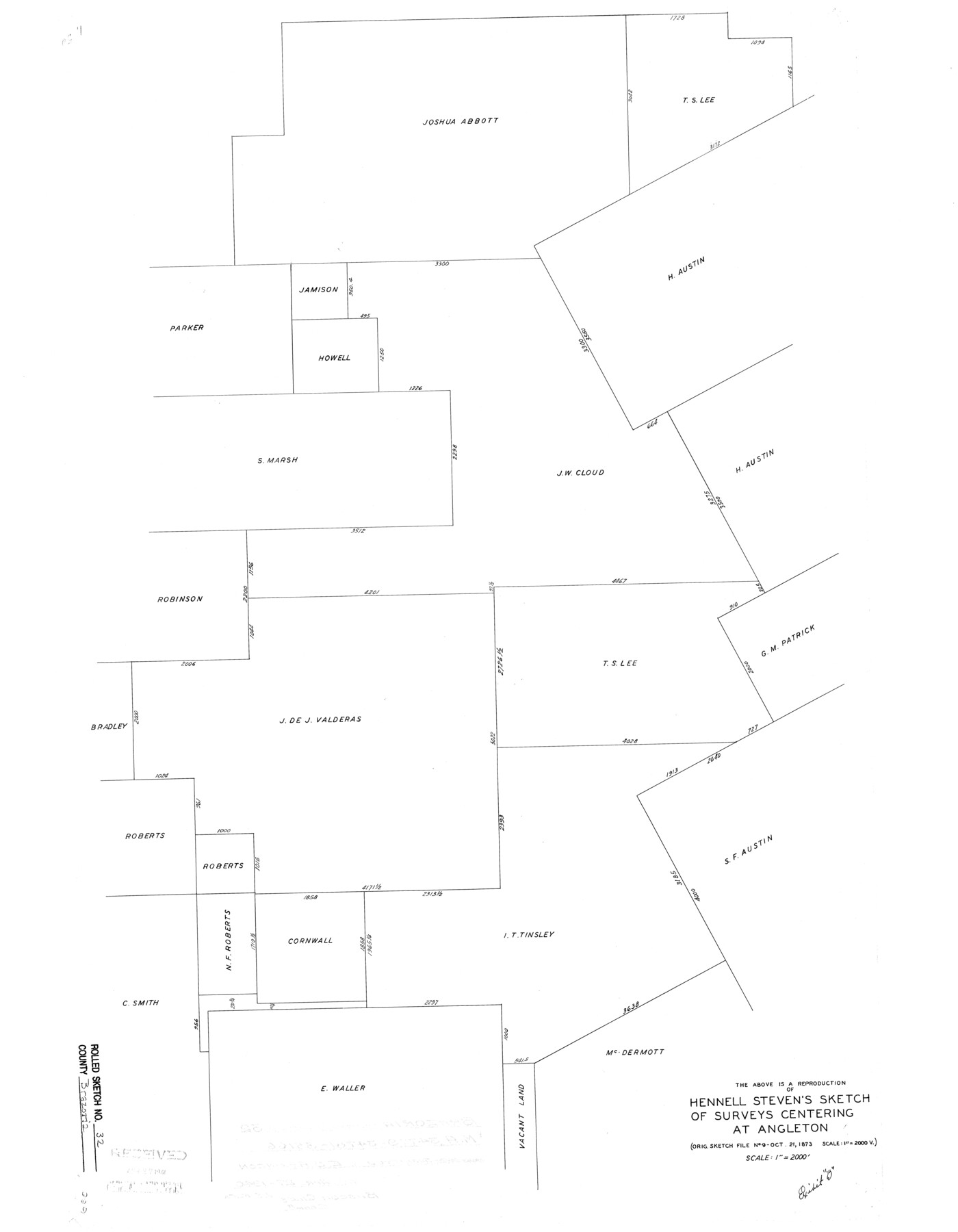 5170, Brazoria County Rolled Sketch 32, General Map Collection