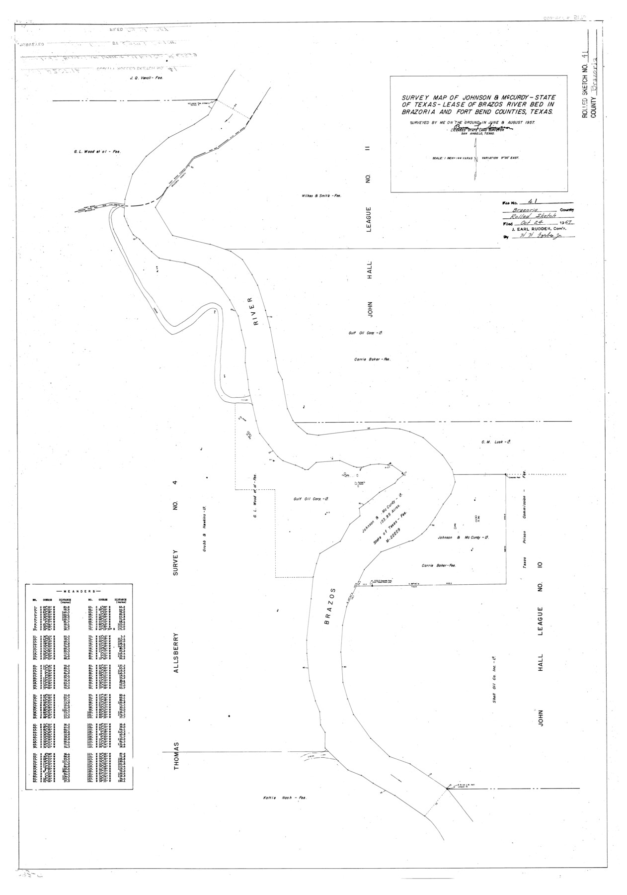 5176, Brazoria County Rolled Sketch 41, General Map Collection