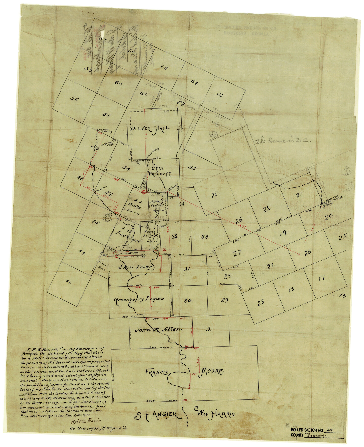 5177, Brazoria County Rolled Sketch 43, General Map Collection
