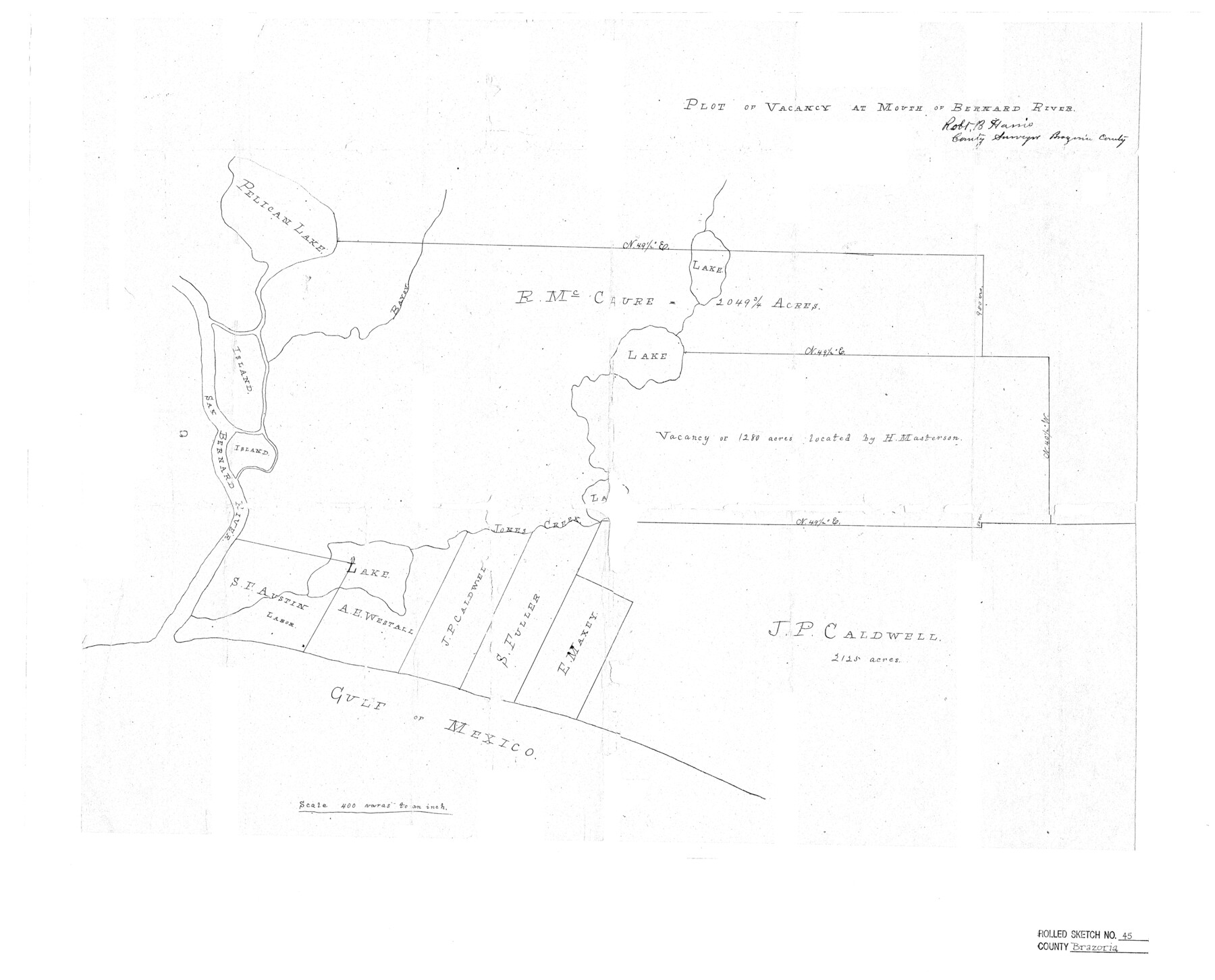 5179, Brazoria County Rolled Sketch 45, General Map Collection
