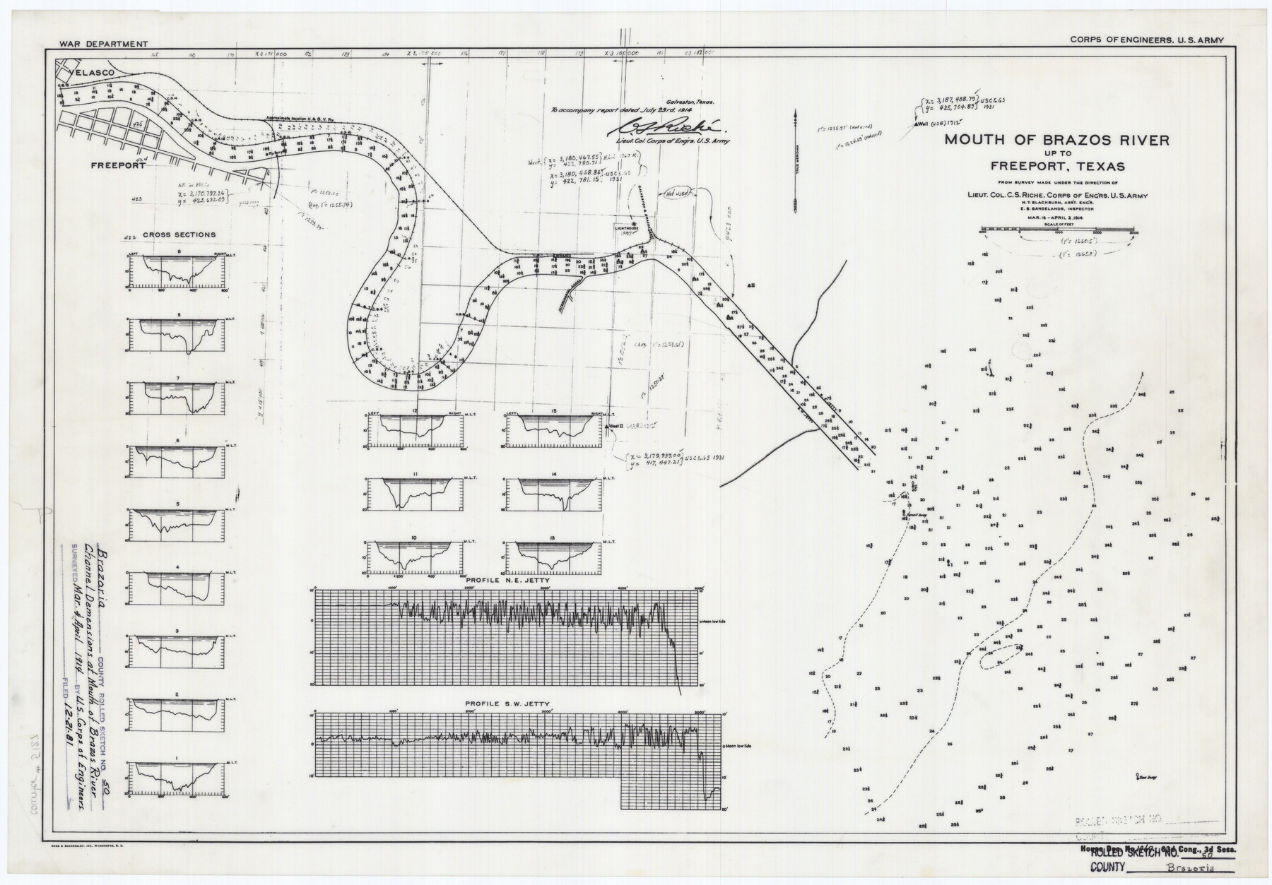 5187, Brazoria County Rolled Sketch 50, General Map Collection