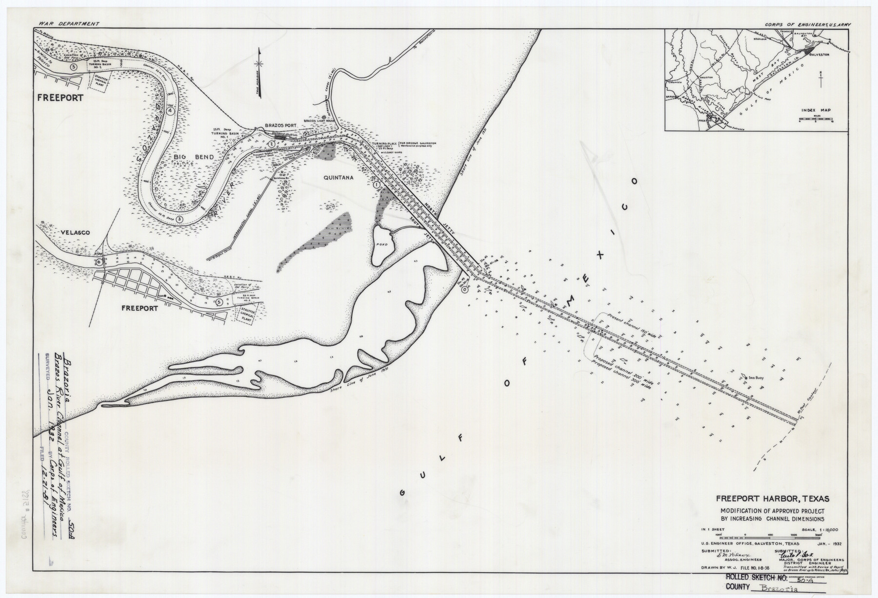 5188, Brazoria County Rolled Sketch 50A, General Map Collection