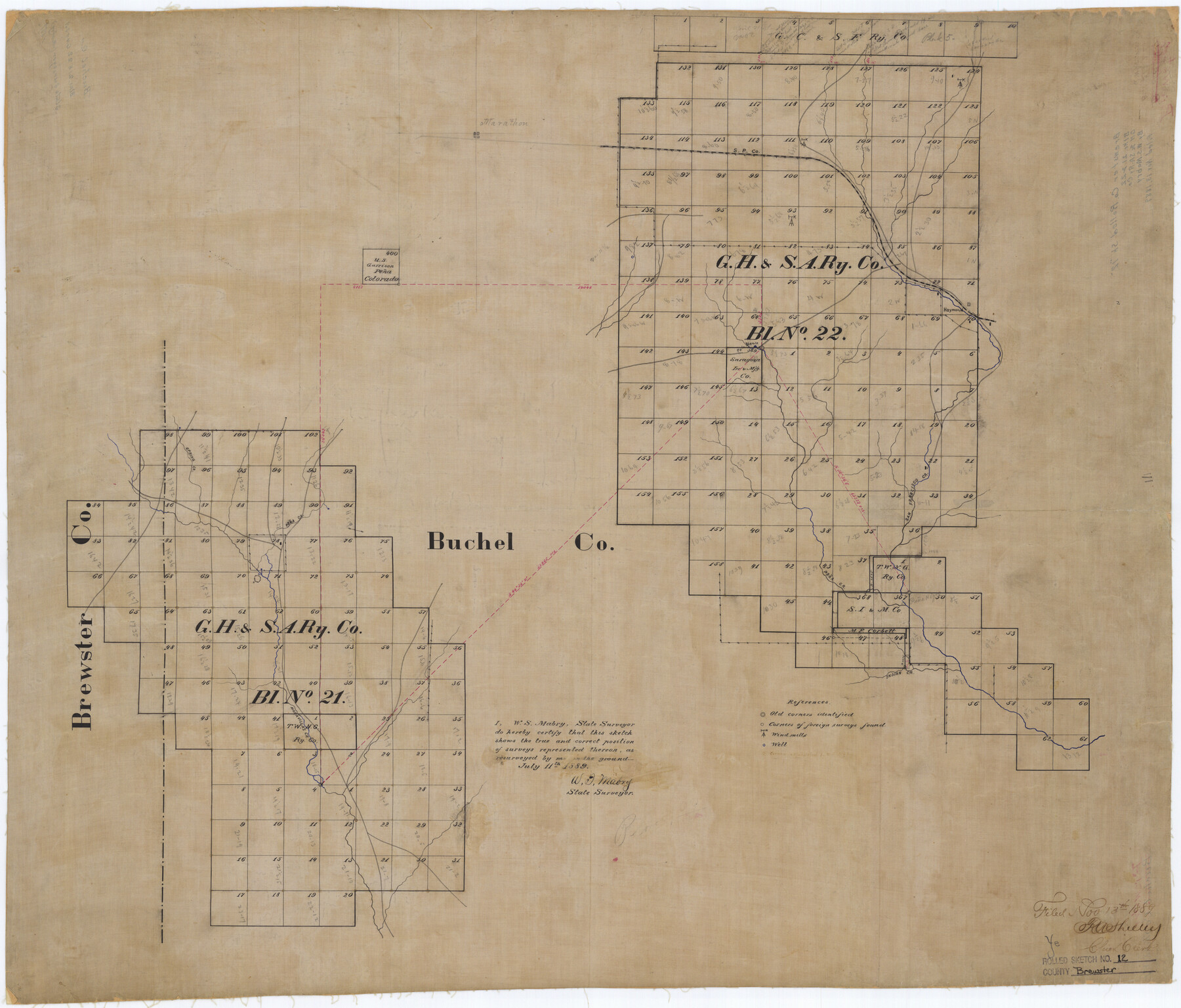 5193, Brewster County Rolled Sketch 12, General Map Collection