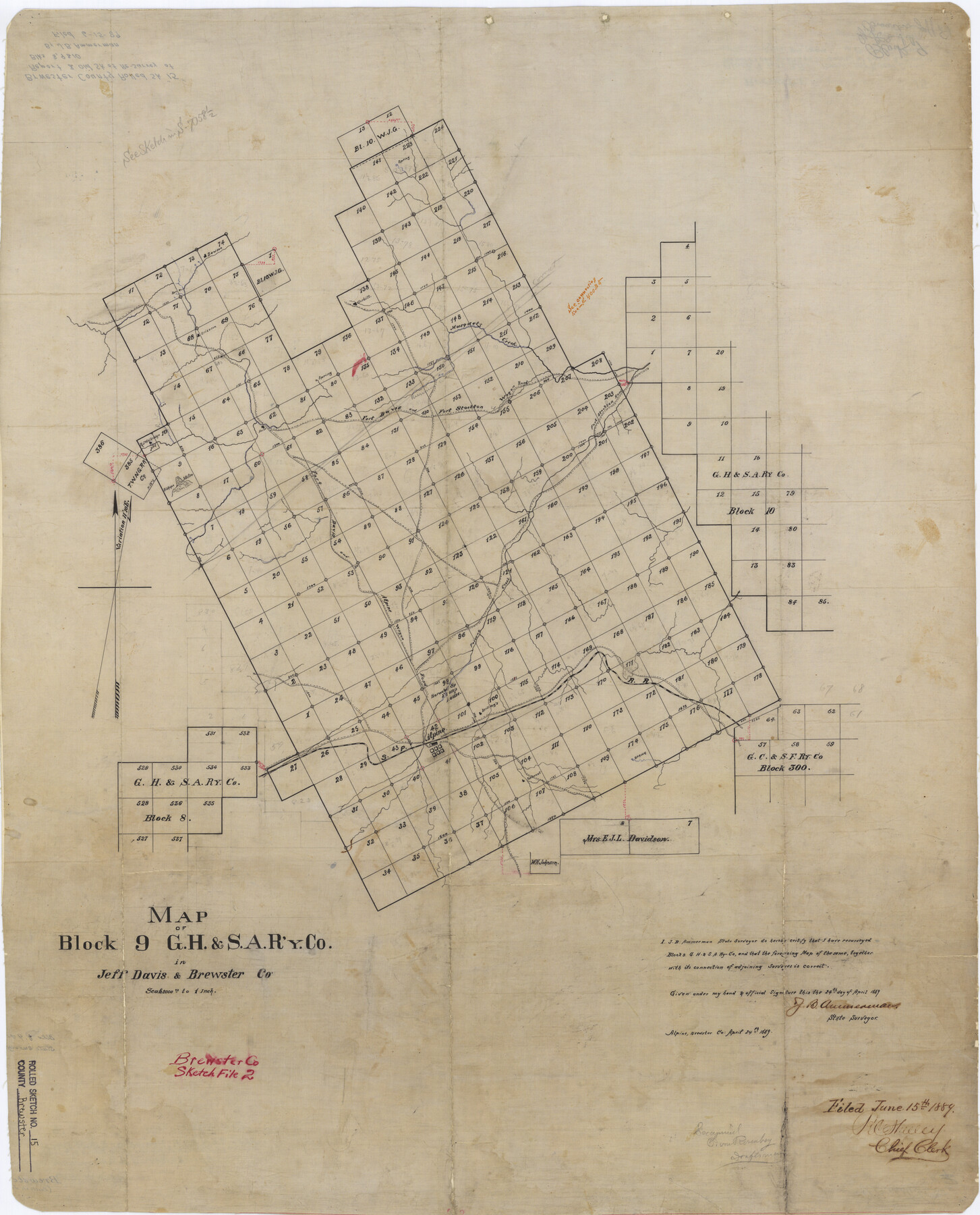 5194, Brewster County Rolled Sketch 15, General Map Collection