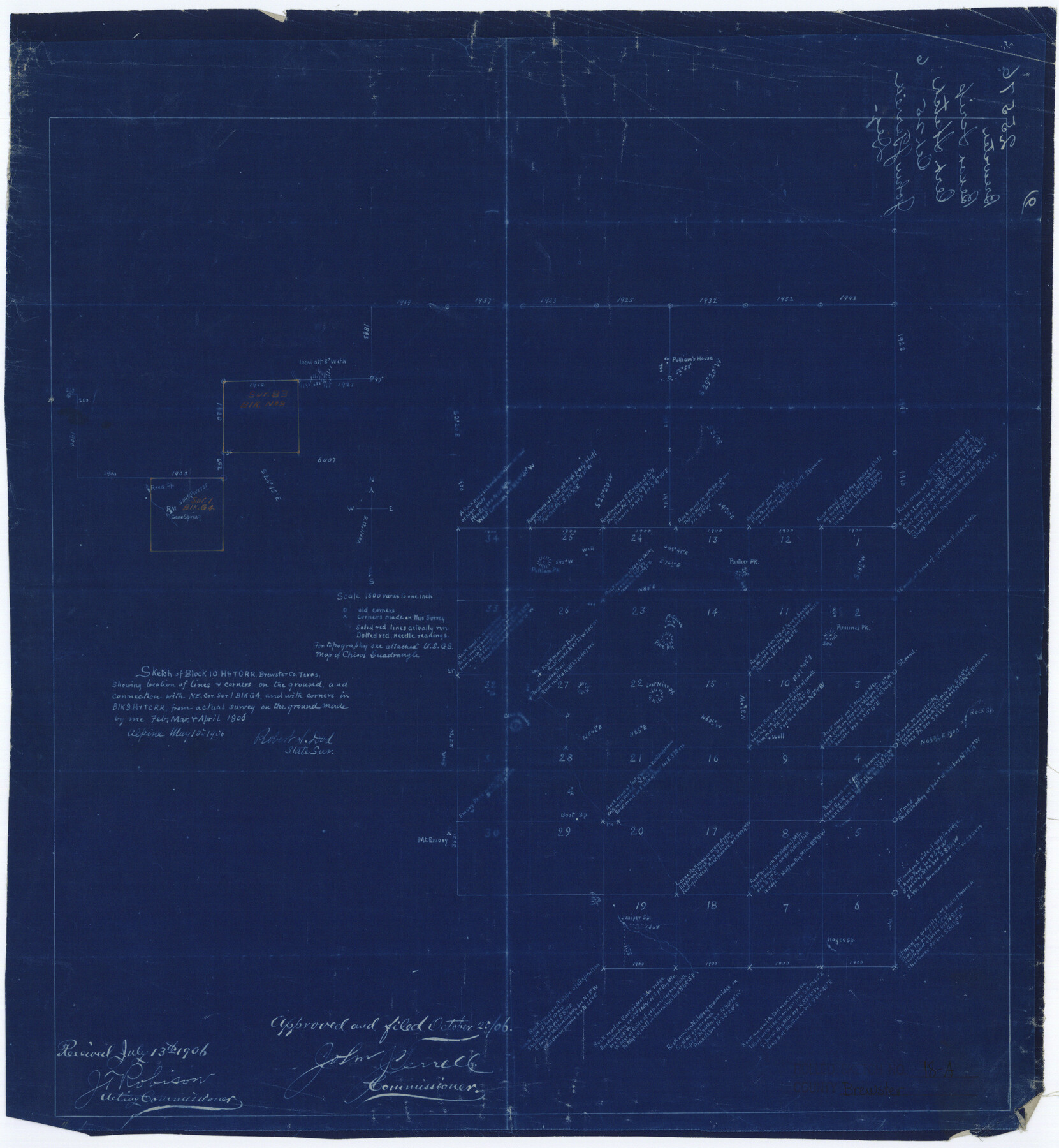 5196, Brewster County Rolled Sketch 18A, General Map Collection