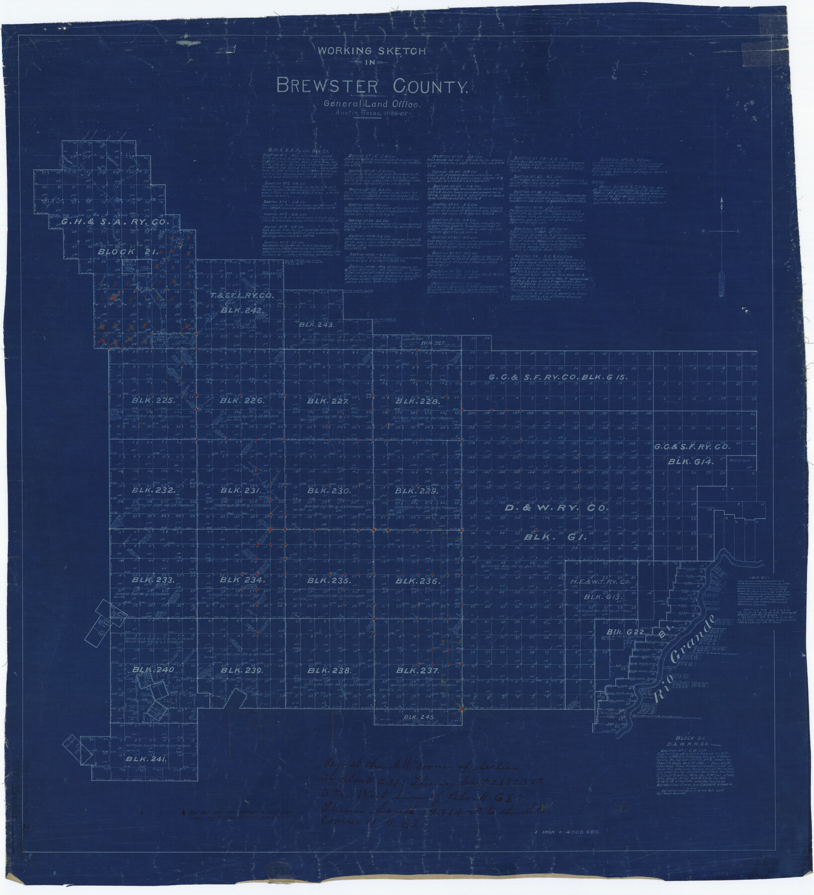 5200, Brewster County Rolled Sketch 21, General Map Collection