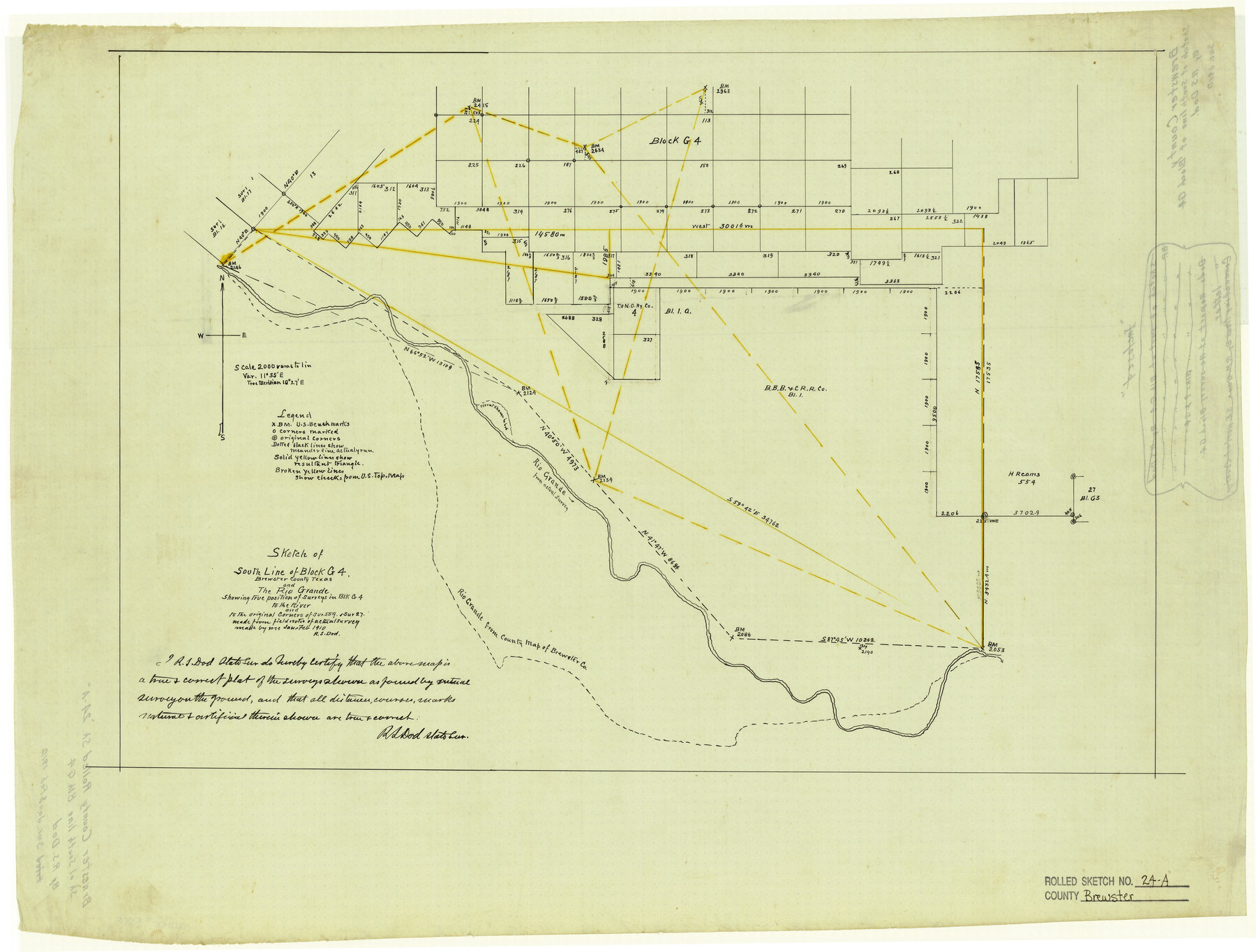 5208, Brewster County Rolled Sketch 24A, General Map Collection