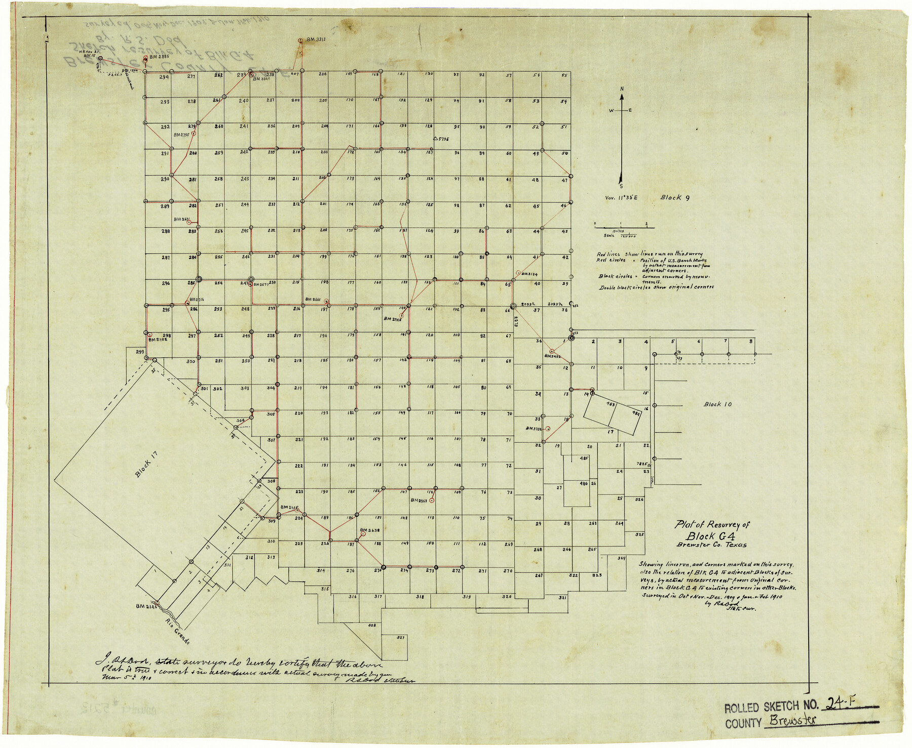 5213, Brewster County Rolled Sketch 24F, General Map Collection