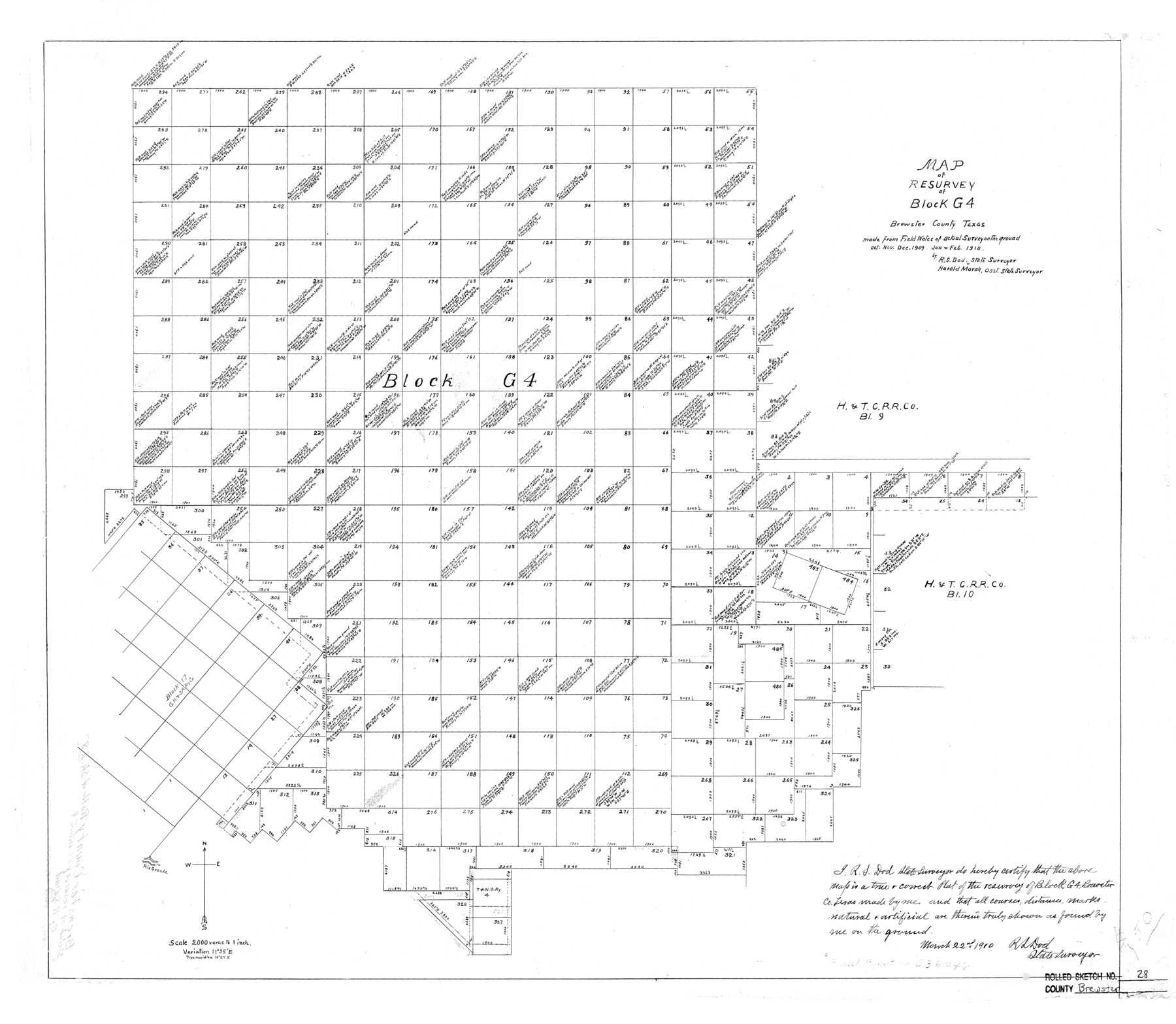 5215, Brewster County Rolled Sketch 28, General Map Collection