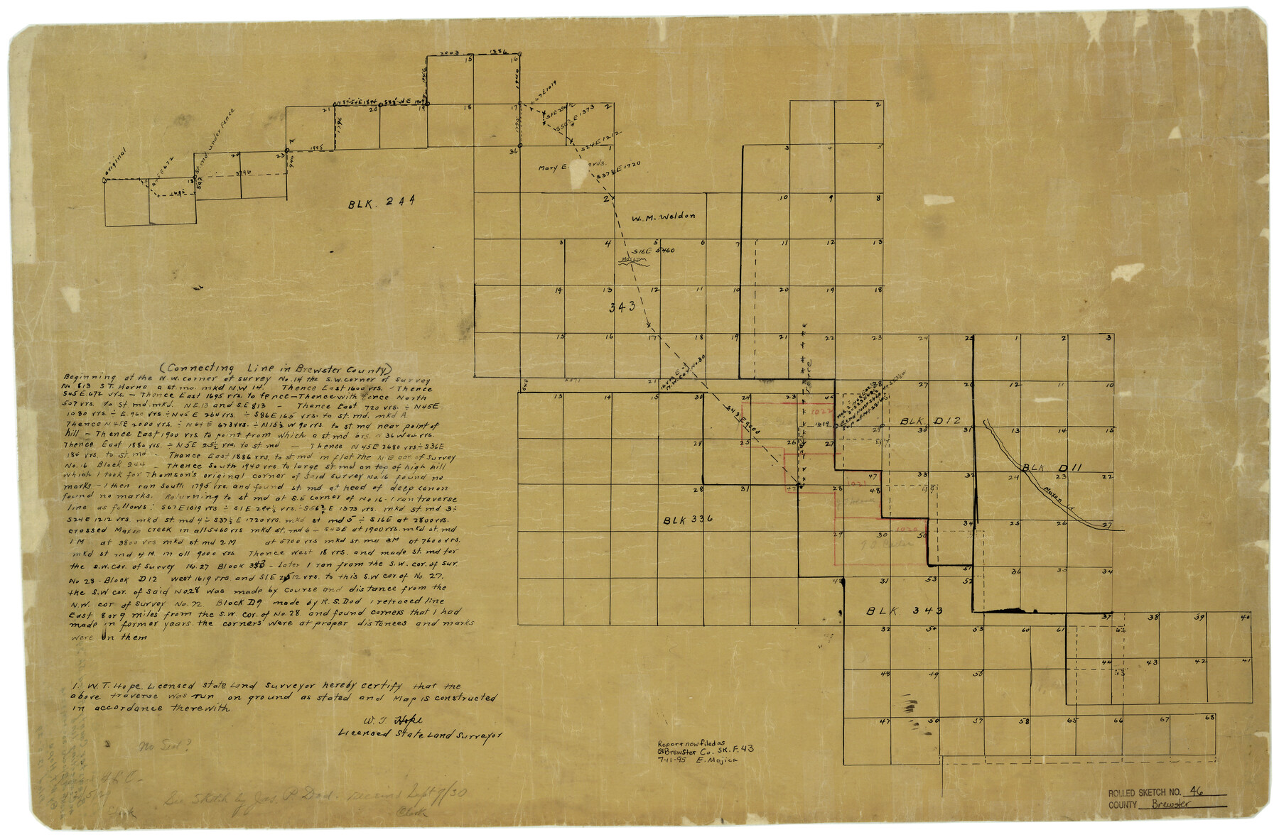 5222, Brewster County Rolled Sketch 46, General Map Collection