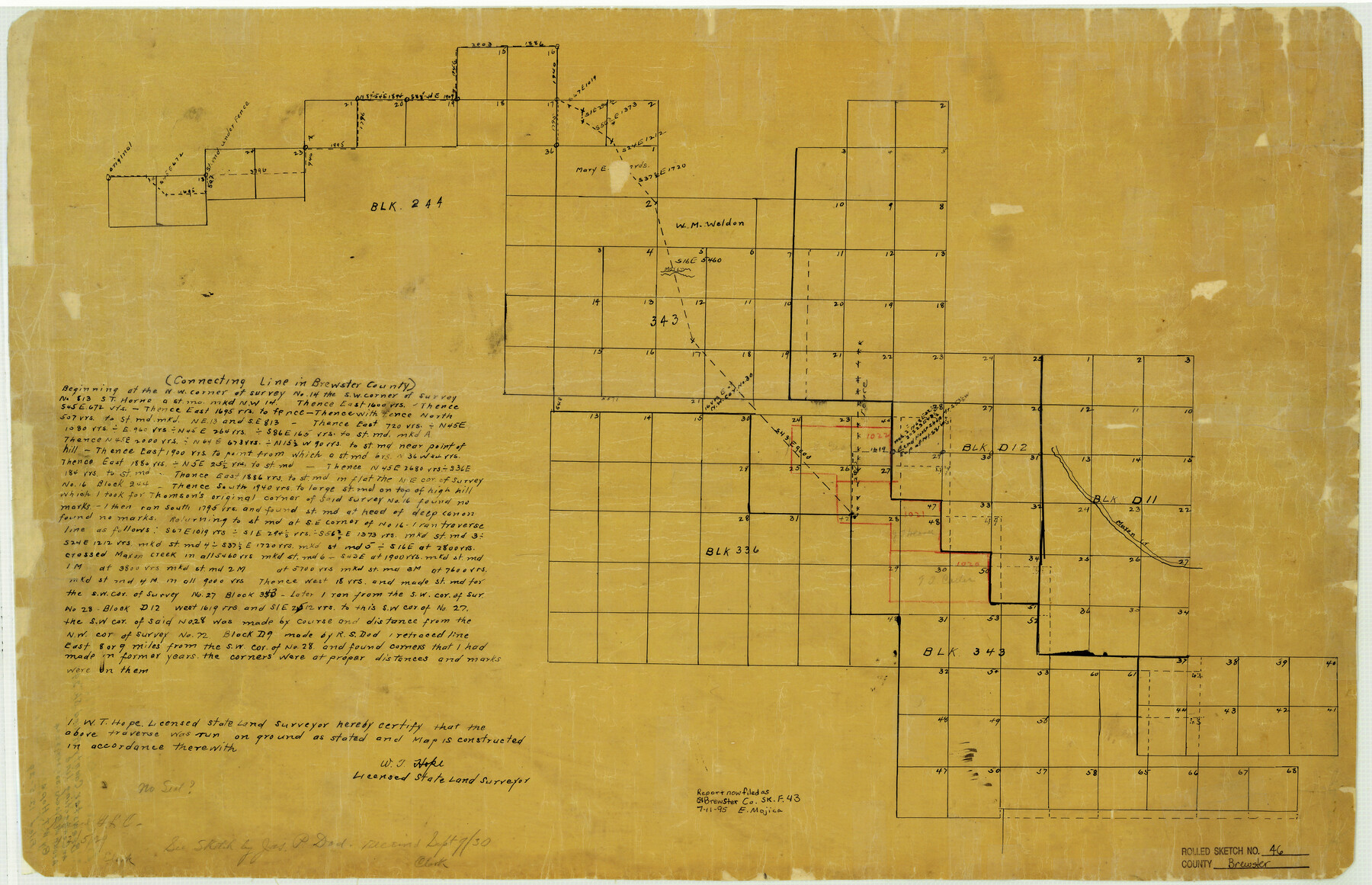 5222, Brewster County Rolled Sketch 46, General Map Collection