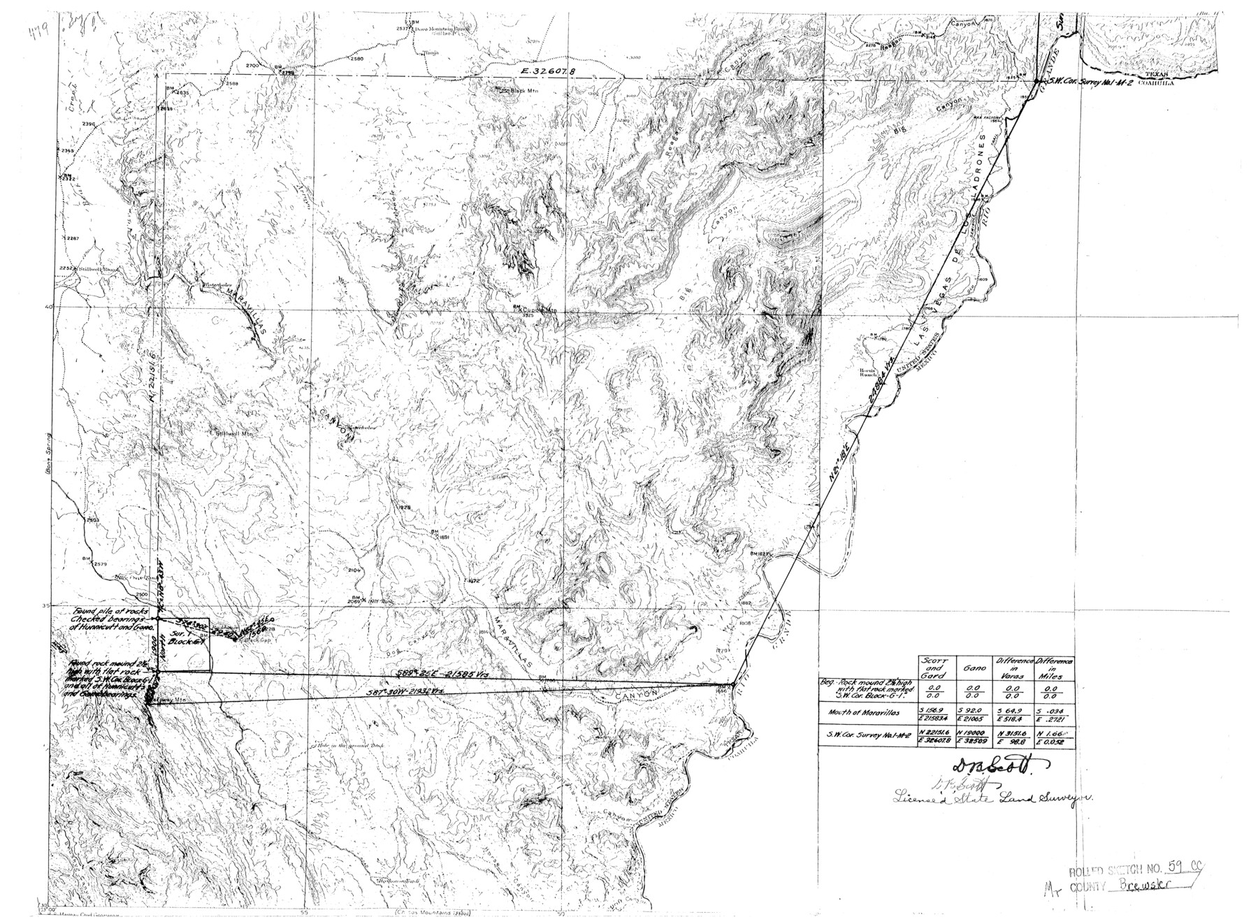 5230, Brewster County Rolled Sketch 59CC, General Map Collection