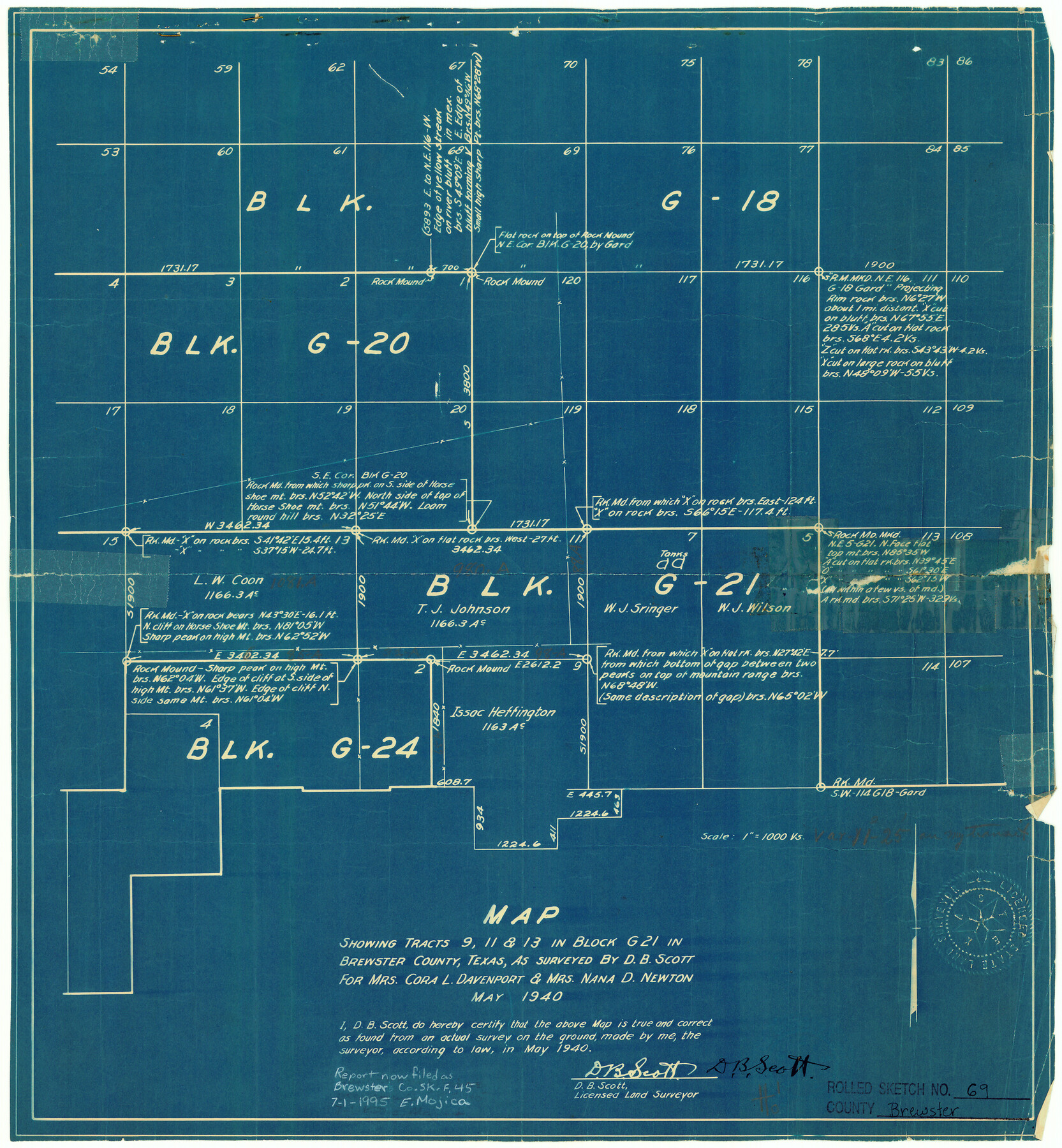 5235, Brewster County Rolled Sketch 69, General Map Collection
