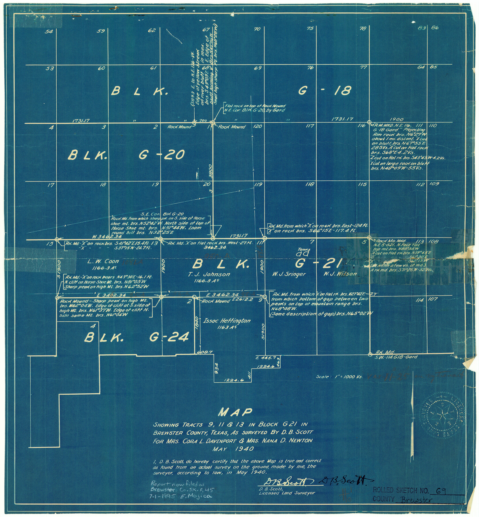 5235, Brewster County Rolled Sketch 69, General Map Collection