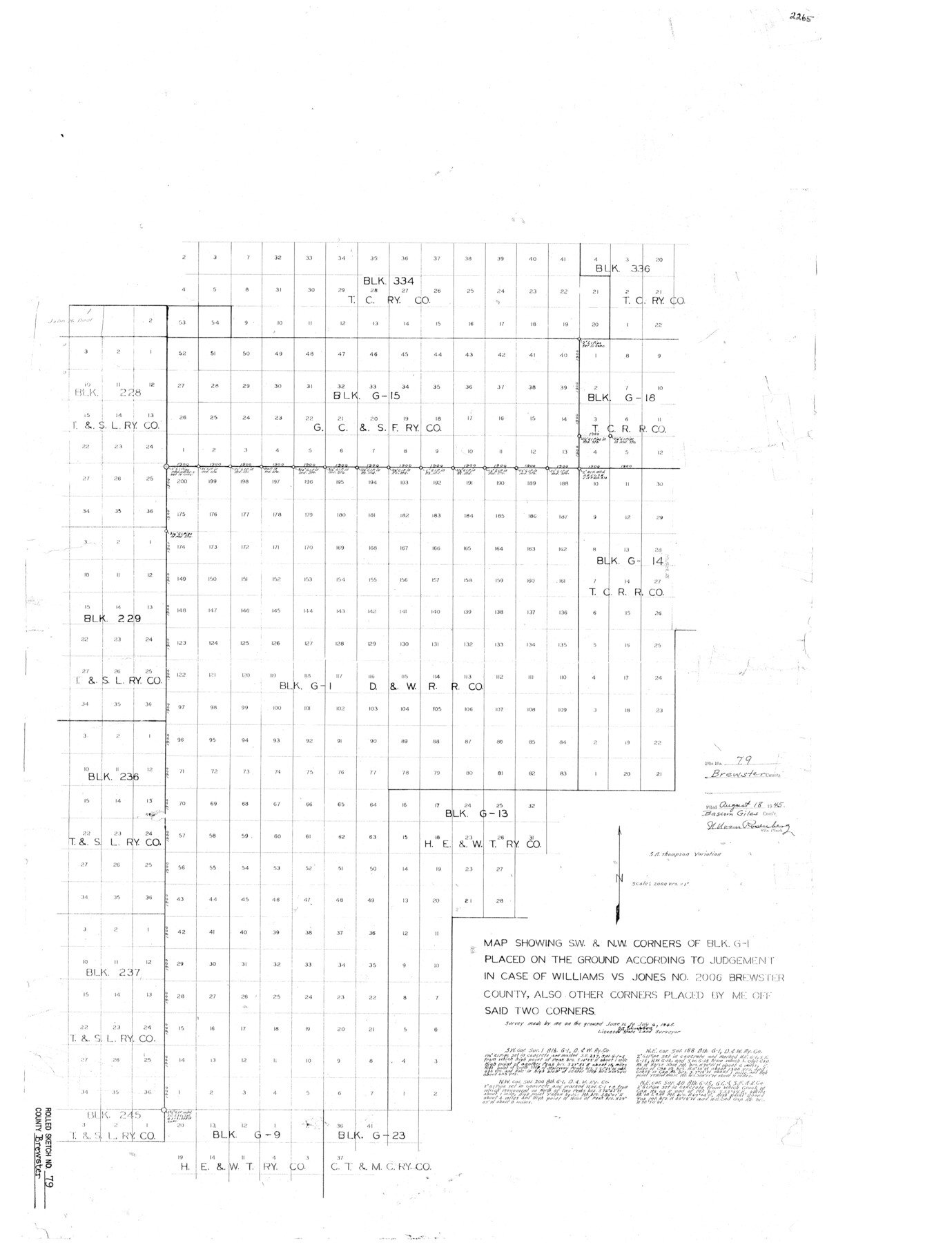 5244, Brewster County Rolled Sketch 79, General Map Collection