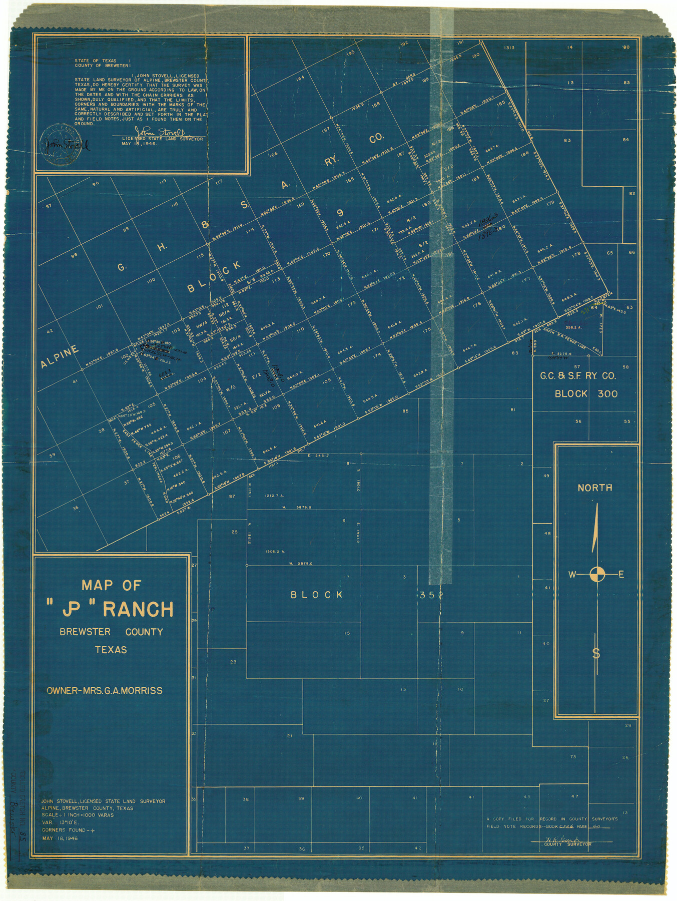 5246, Brewster County Rolled Sketch 85, General Map Collection