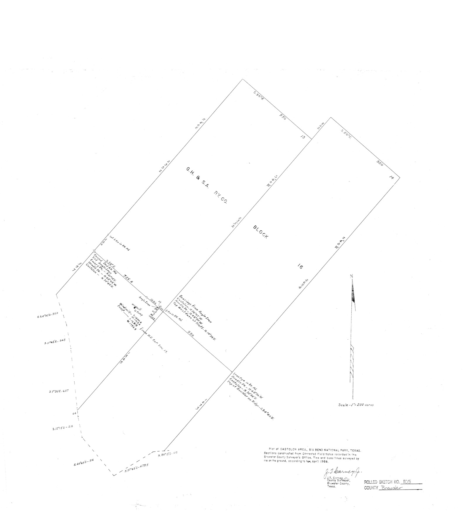 5257, Brewster County Rolled Sketch 105, General Map Collection