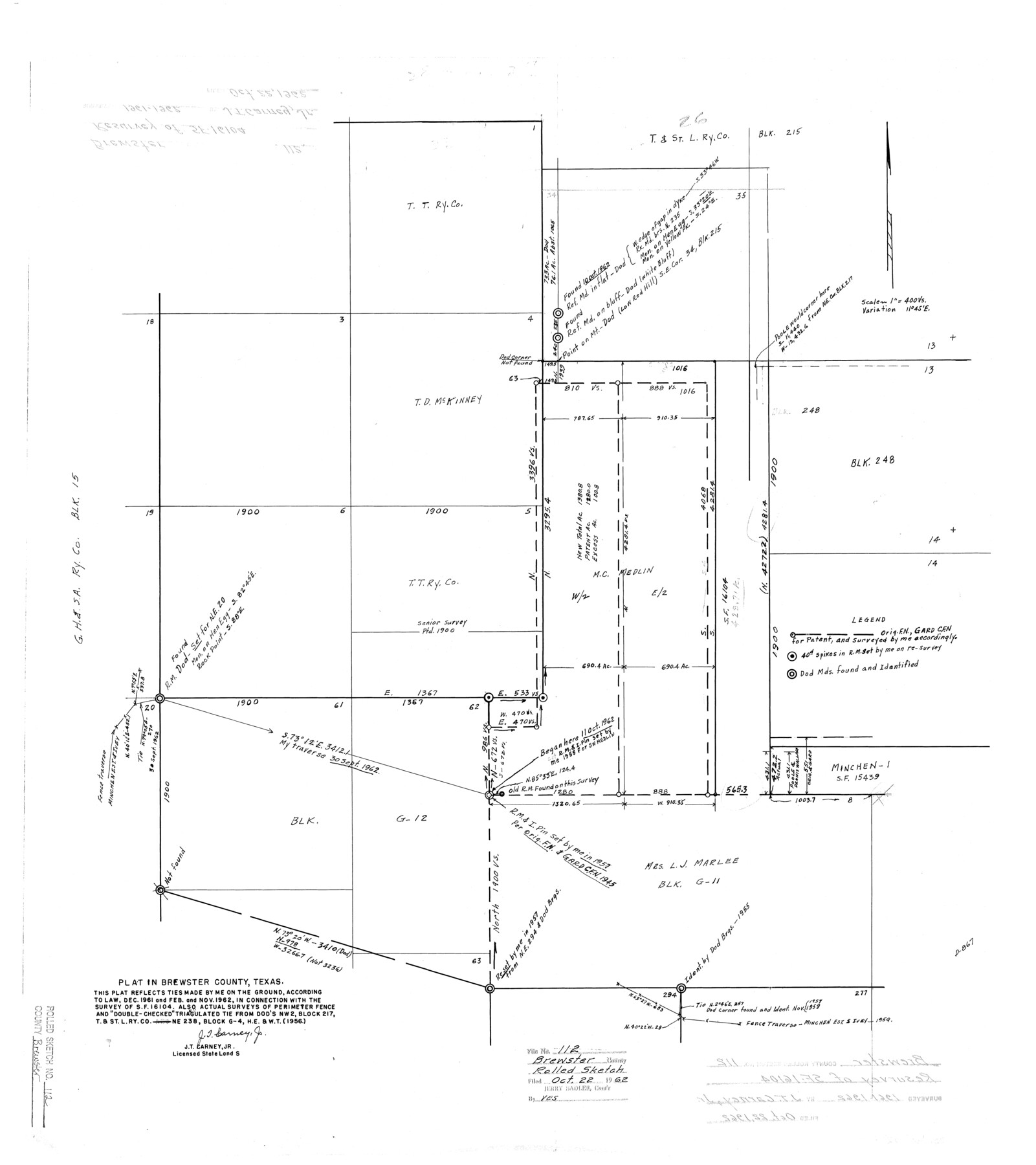 5263, Brewster County Rolled Sketch 112, General Map Collection