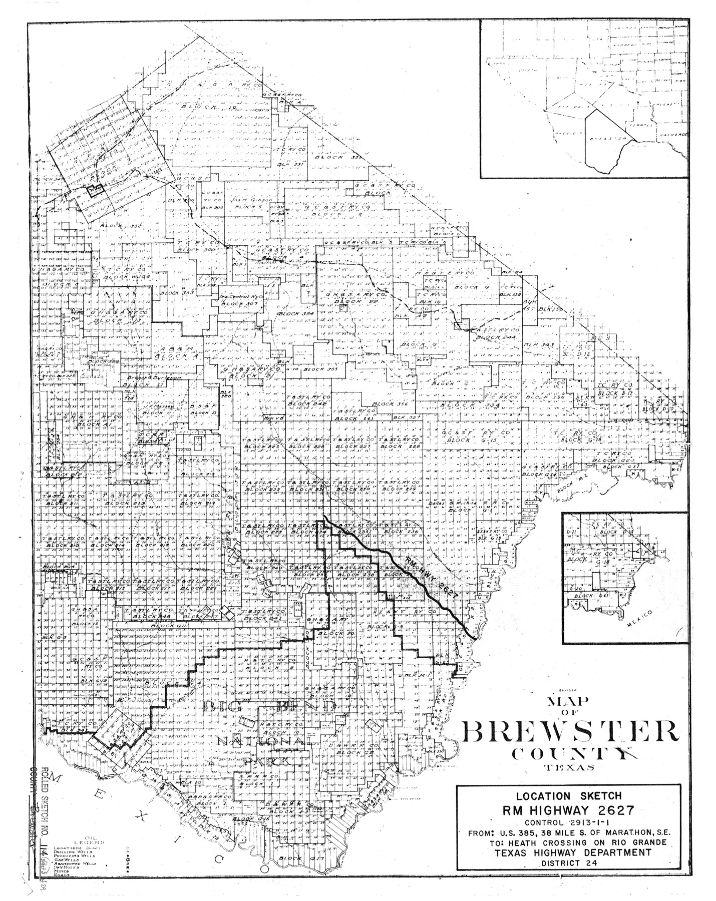 5268, Brewster County Rolled Sketch 114, General Map Collection