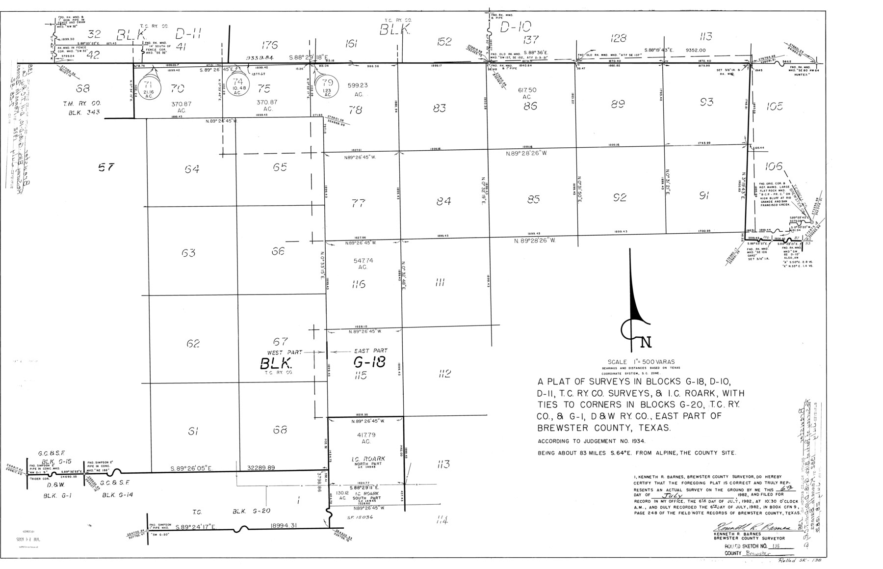 5306, Brewster County Rolled Sketch 138, General Map Collection