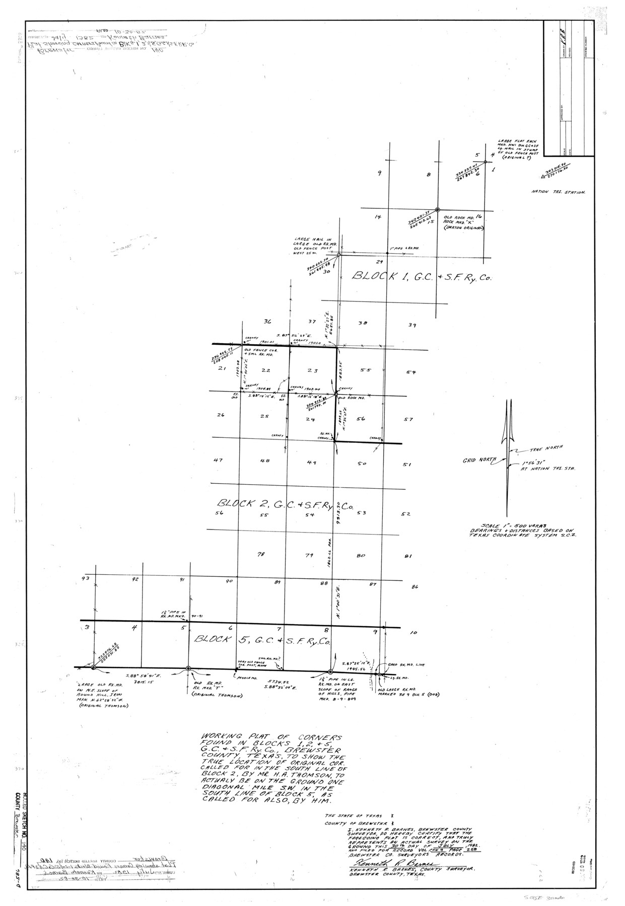 5308, Brewster County Rolled Sketch 140, General Map Collection