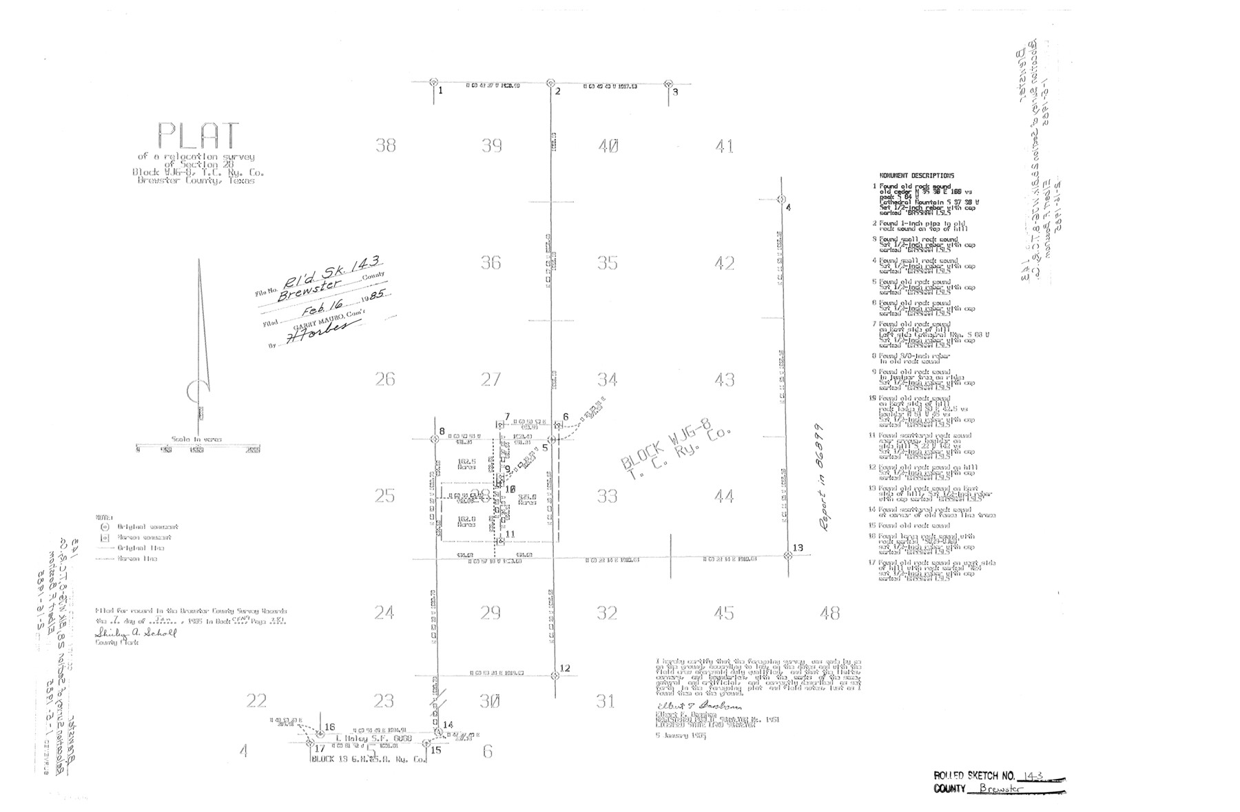 5311, Brewster County Rolled Sketch 143, General Map Collection