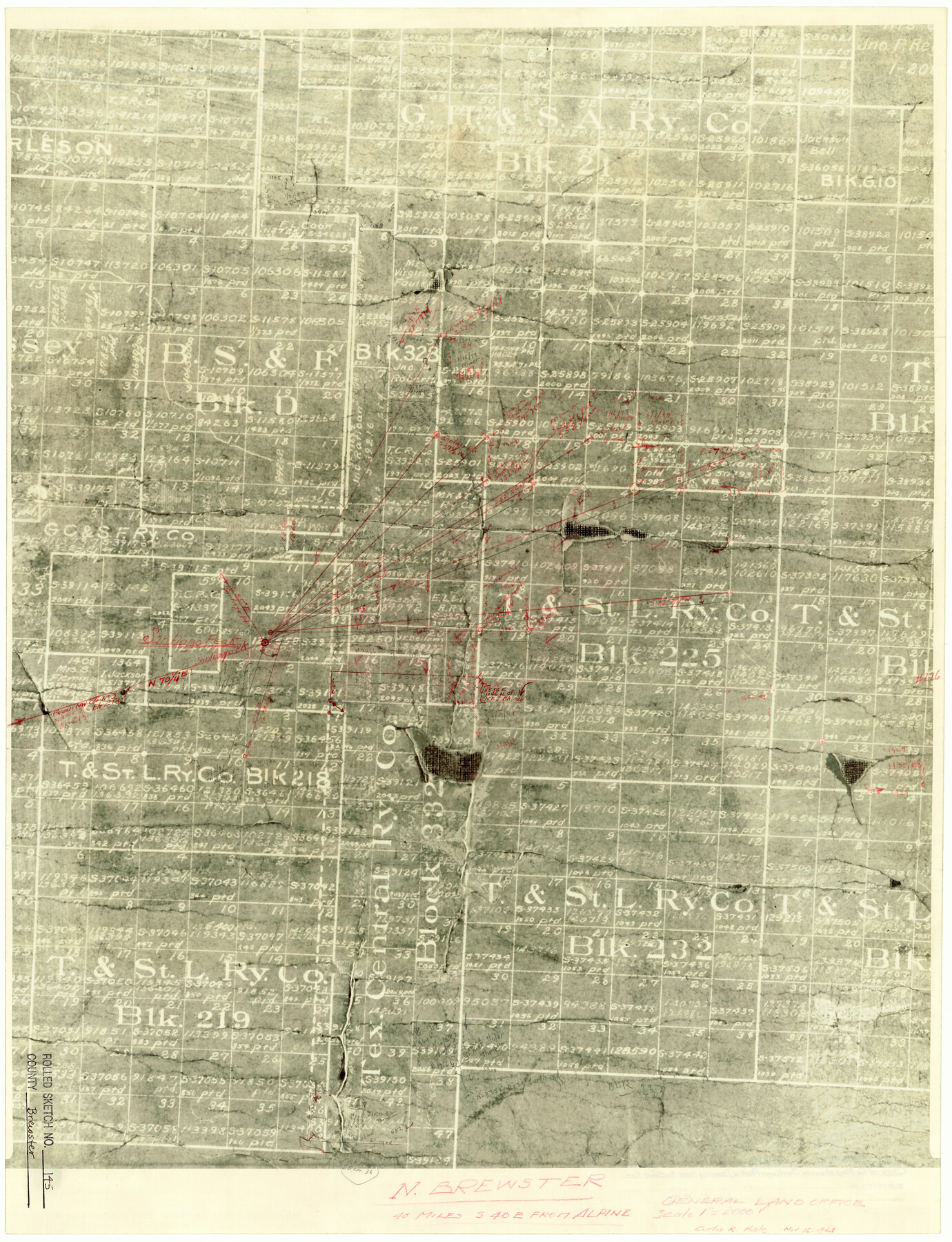 5312, Brewster County Rolled Sketch 145, General Map Collection