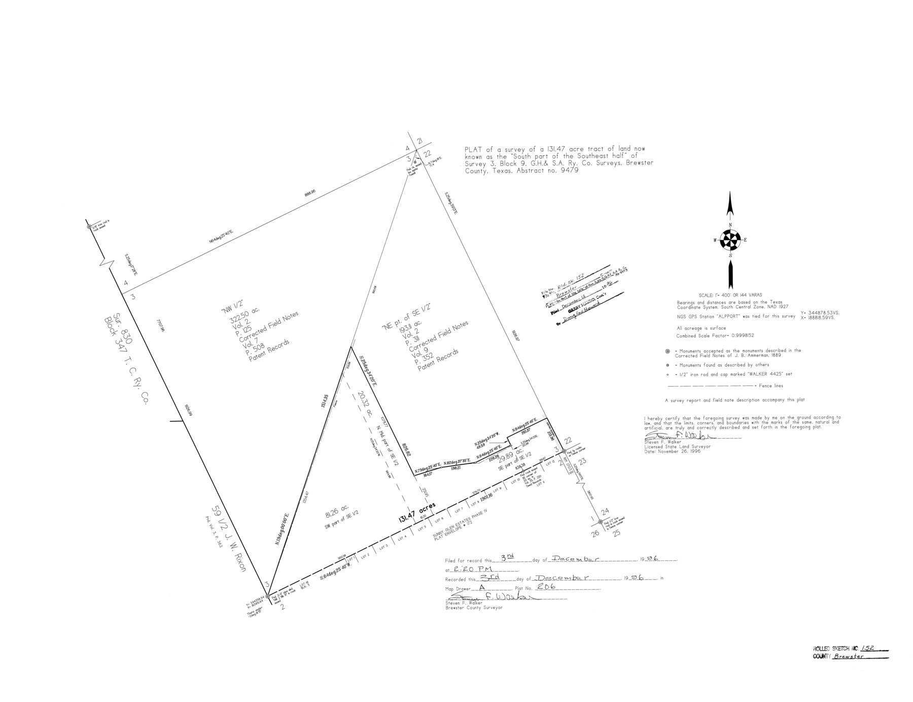 5319, Brewster County Rolled Sketch 152, General Map Collection