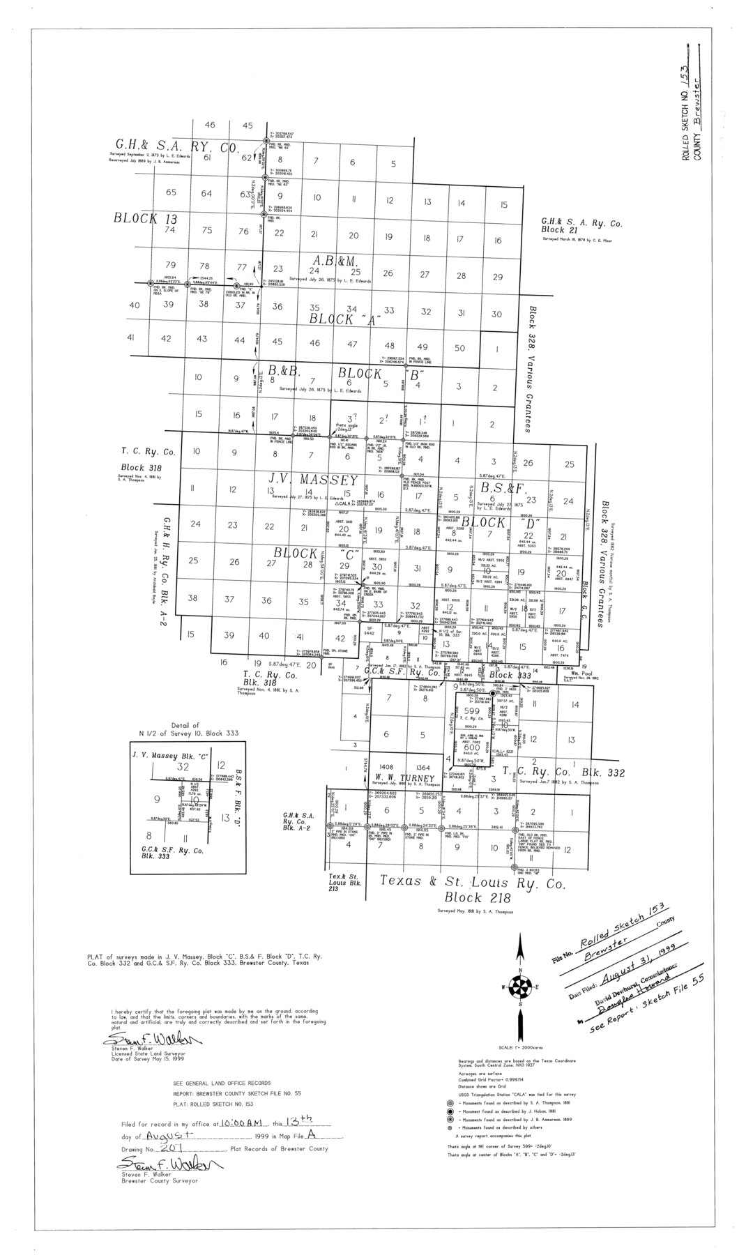 5320, Brewster County Rolled Sketch 153, General Map Collection