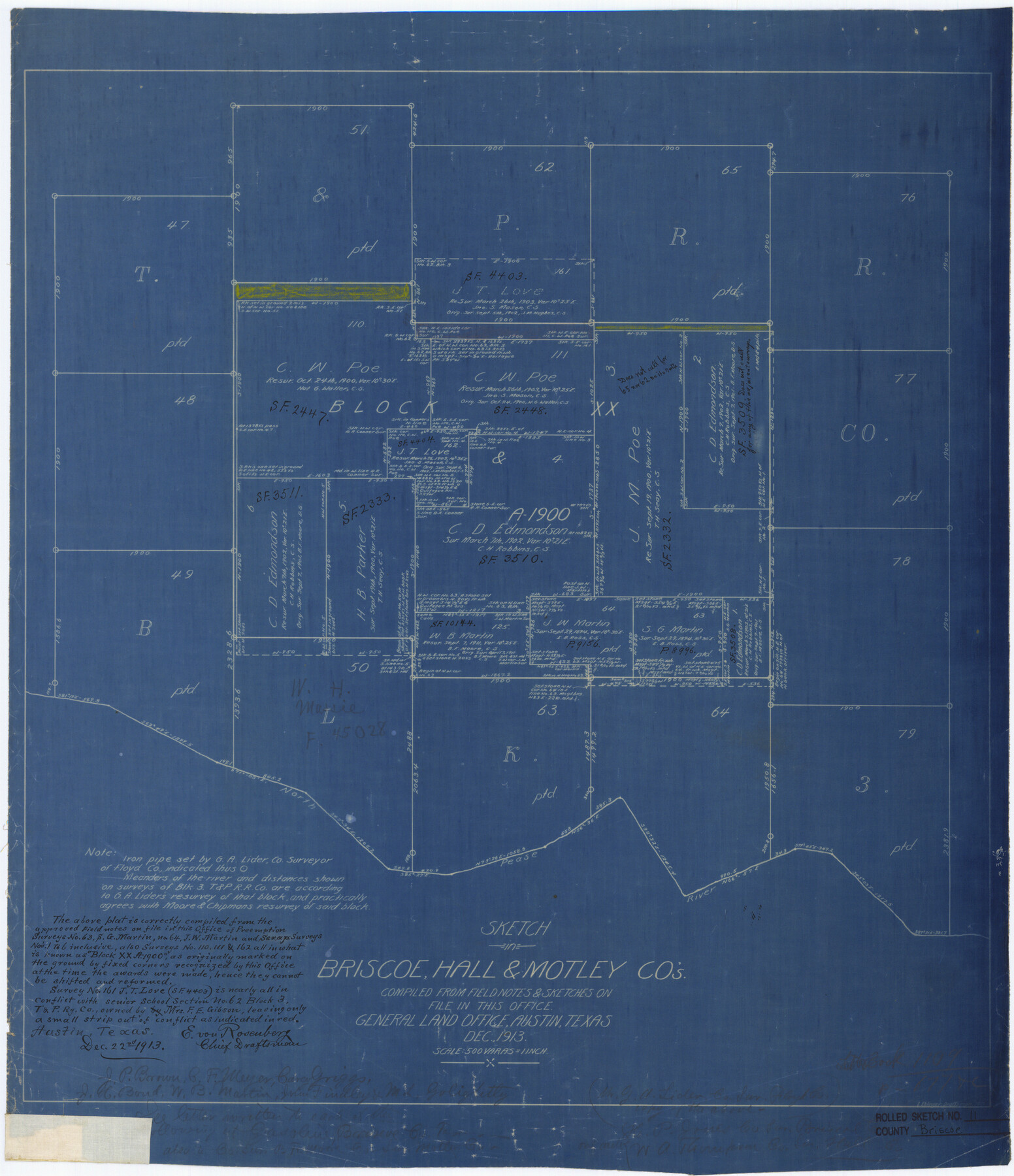 5328, Briscoe County Rolled Sketch 11, General Map Collection