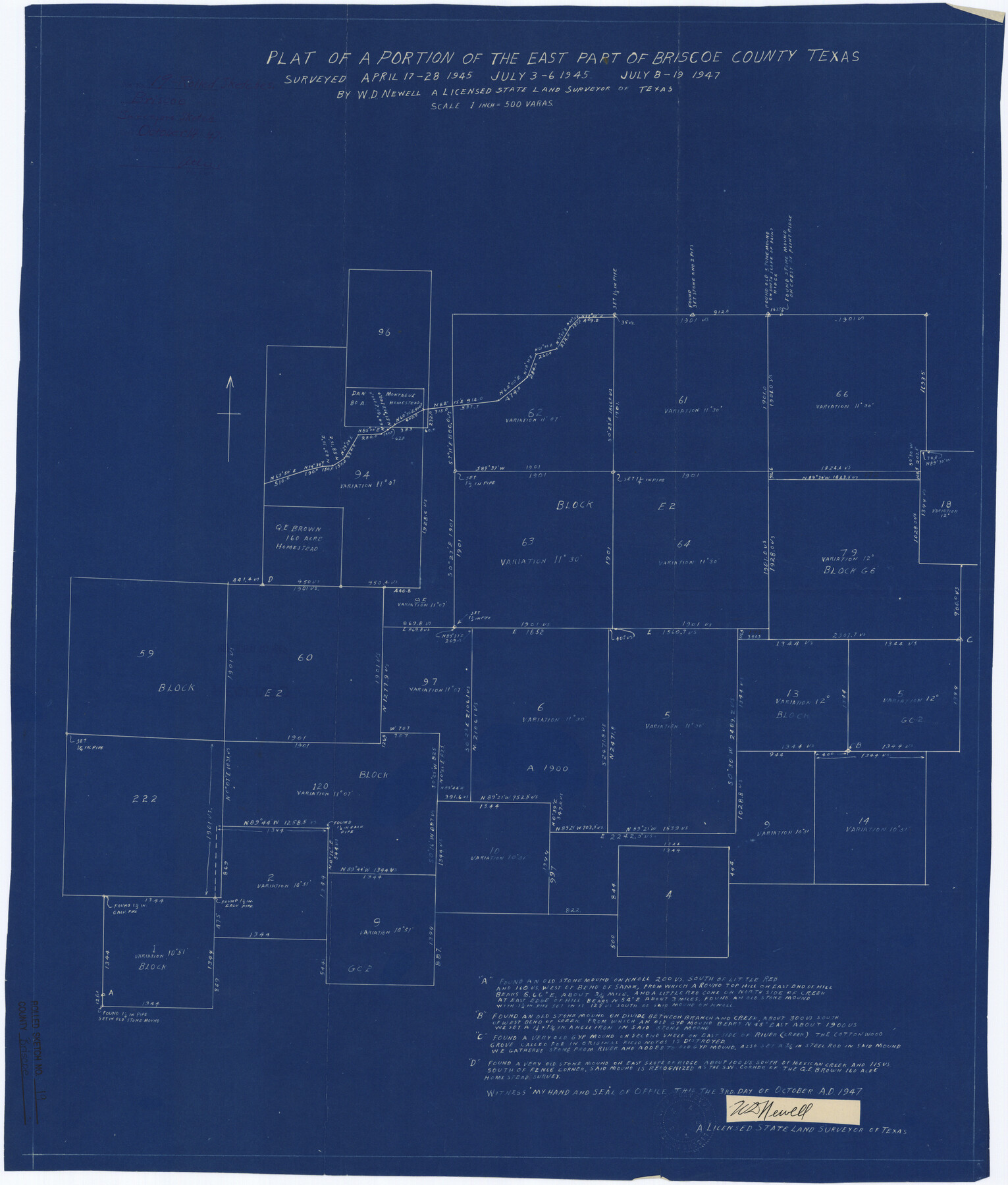 5333, Briscoe County Rolled Sketch 19, General Map Collection