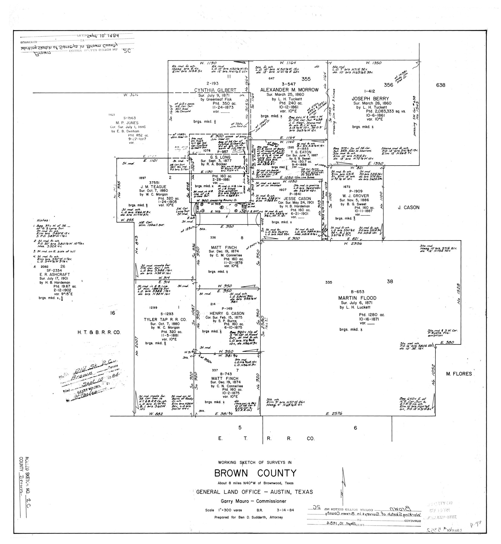 5352, Brown County Rolled Sketch 2C, General Map Collection