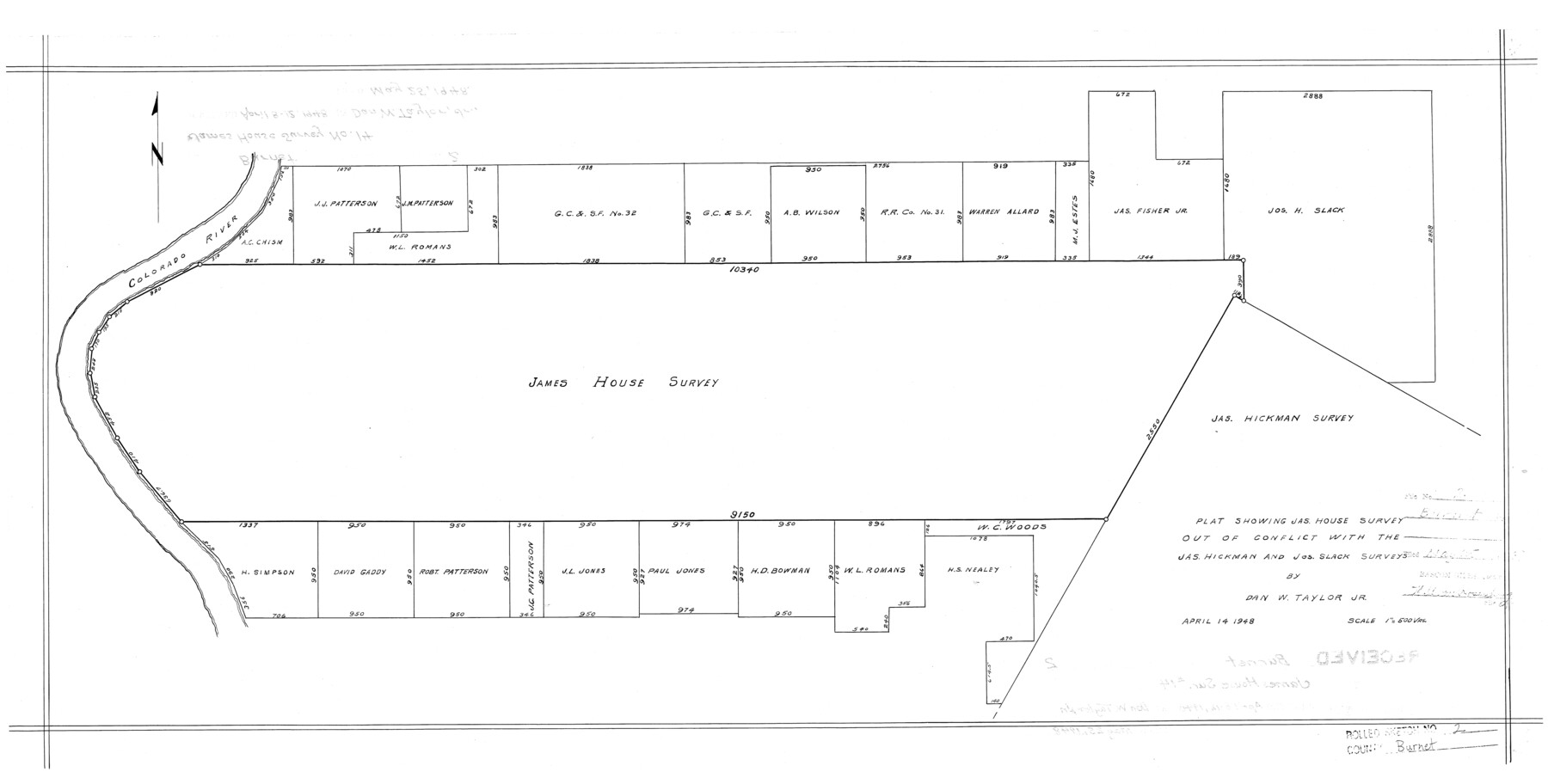 5354, Burnet County Rolled Sketch 2, General Map Collection